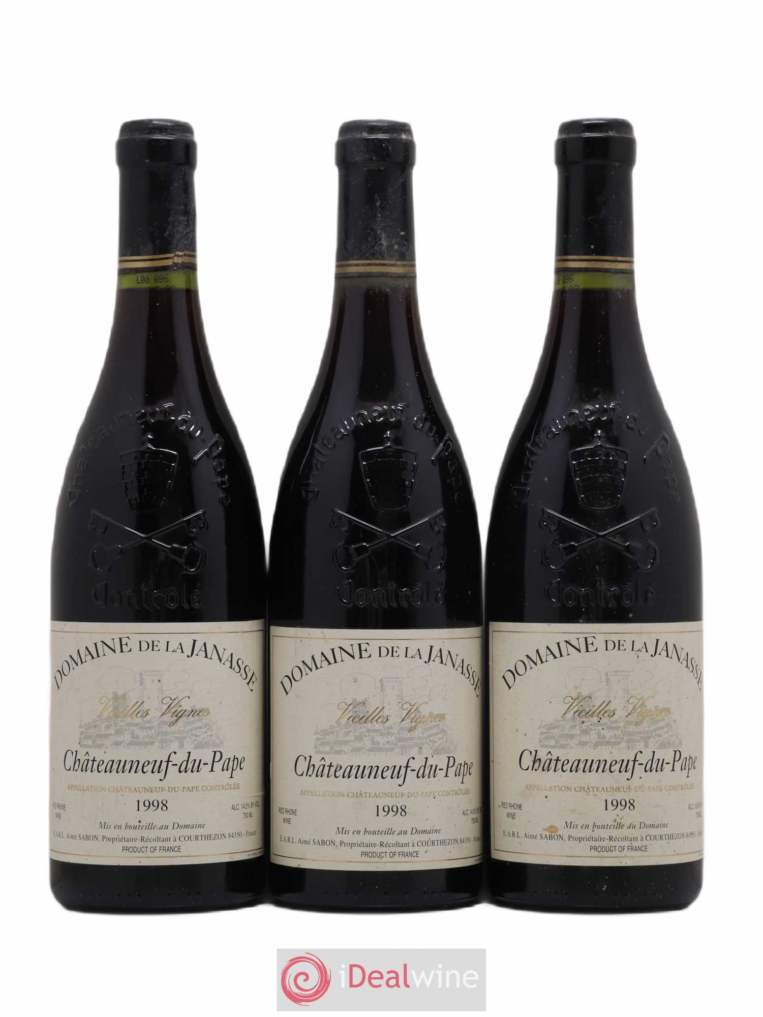 Châteauneuf-du-Pape Cuvée Vieilles Vignes La Janasse (Domaine de) 1998 - Lot de 3 bouteilles - 0