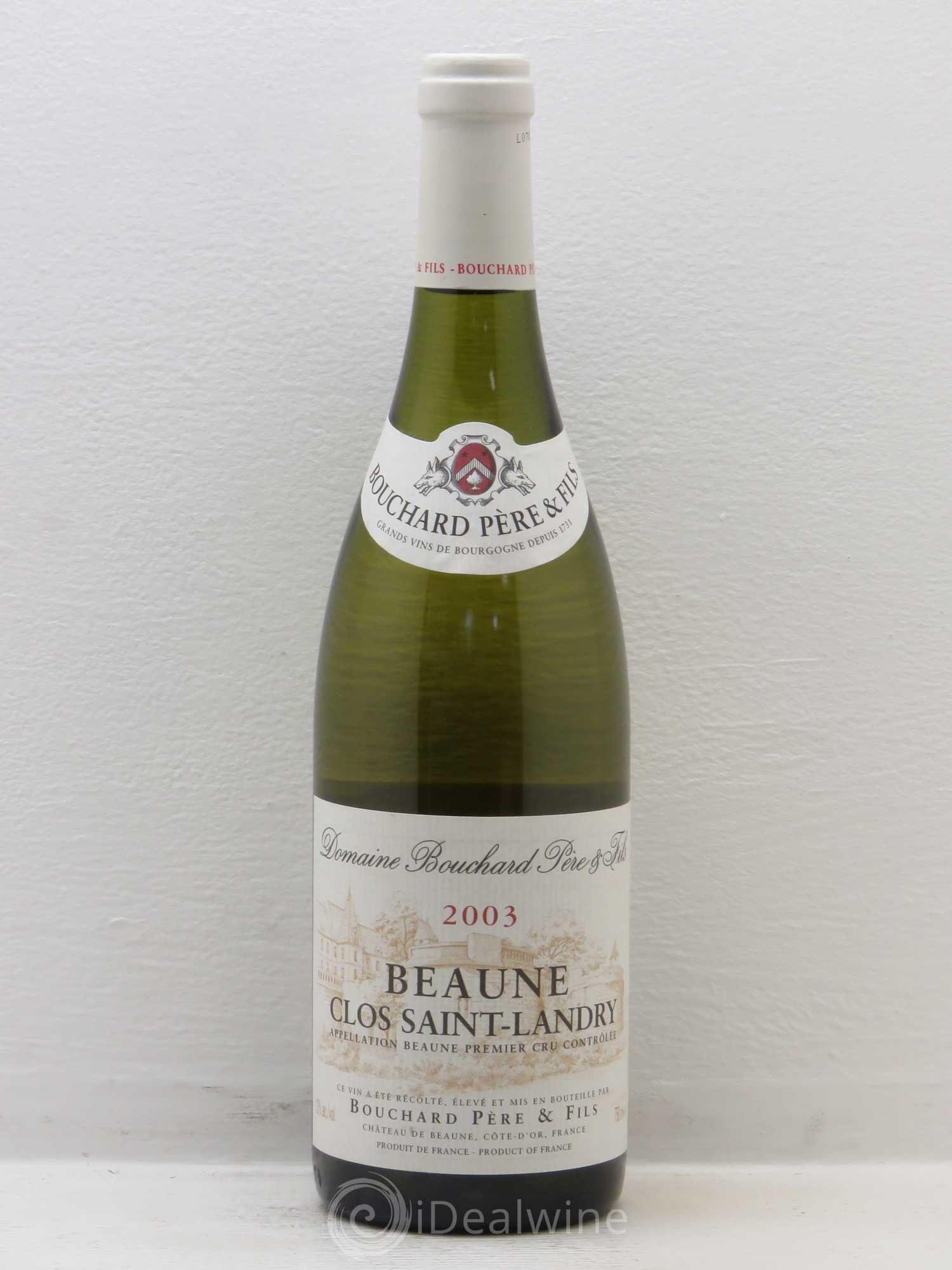 Beaune 1er Cru Clos Saint Landry Monopole Bouchard Père & Fils 2003 - Lot de 1 bouteille - 0