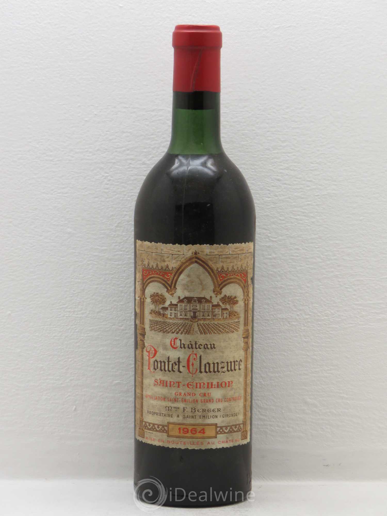 Château Pontet Clauzure Grand Cru 1964 - Lot de 1 bouteille - 0
