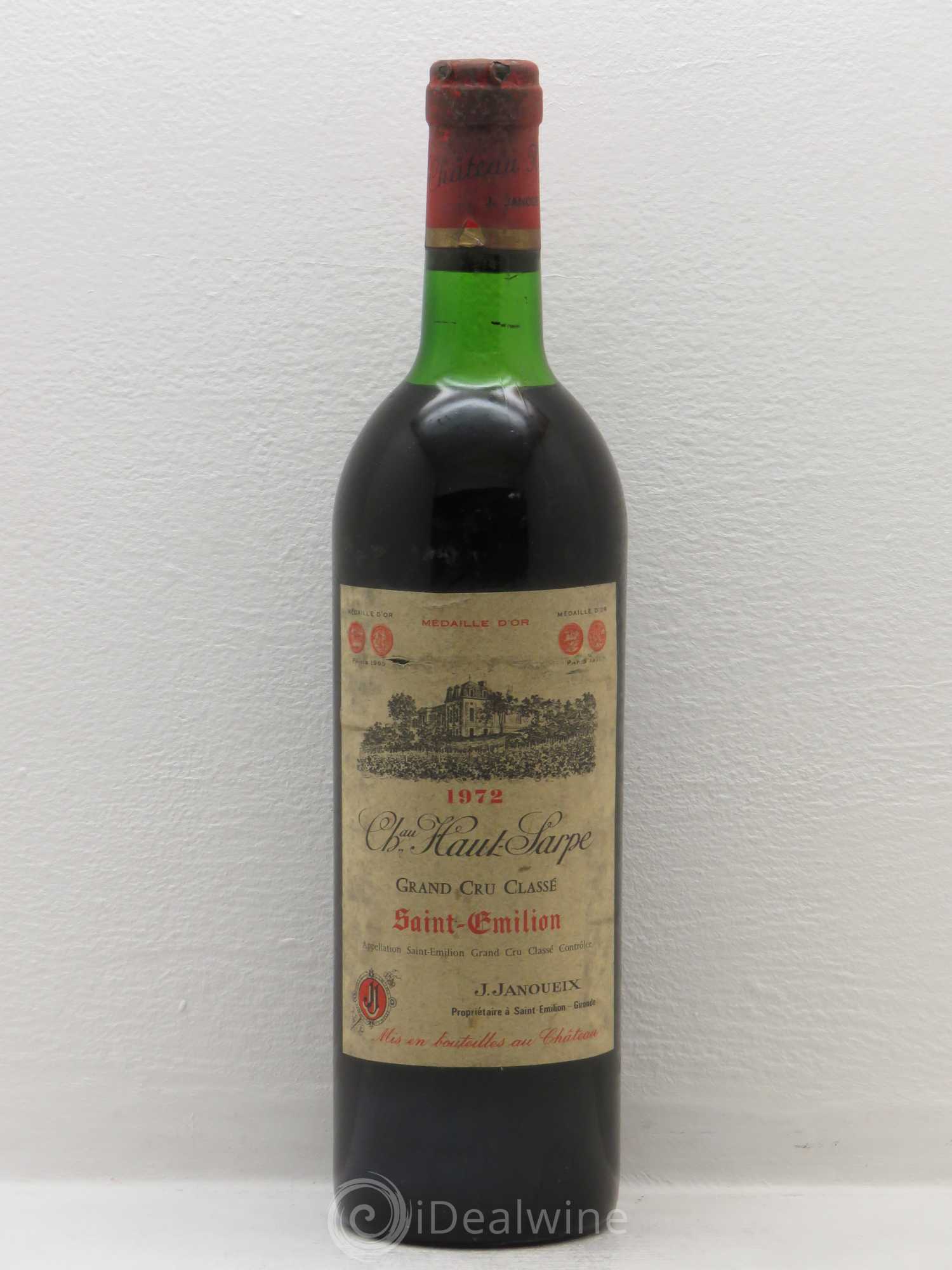 Château Haut Sarpe Grand Cru Classé 1972 - Lot de 1 bouteille - 0