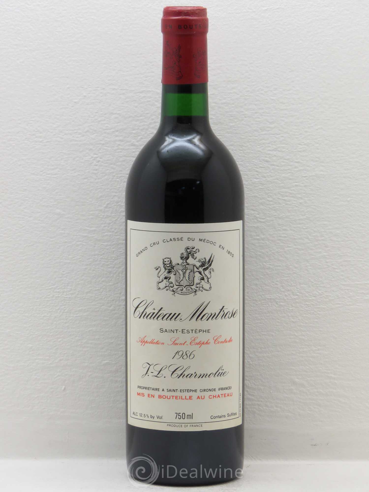 Château Montrose 2ème Grand Cru Classé 1986 - Lot de 1 bouteille - 0