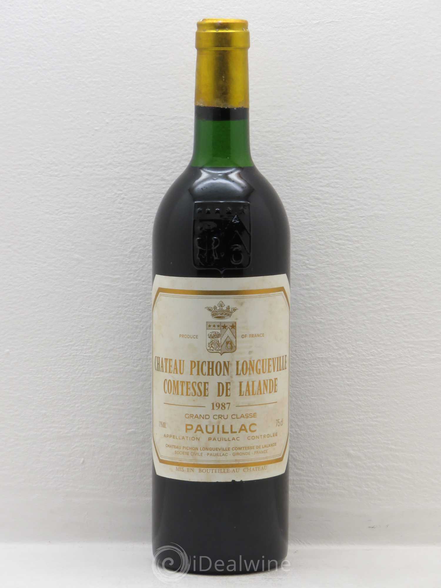 Château Pichon Longueville Comtesse de Lalande 2ème Grand Cru Classé 1987 - Lot de 1 bouteille - 0