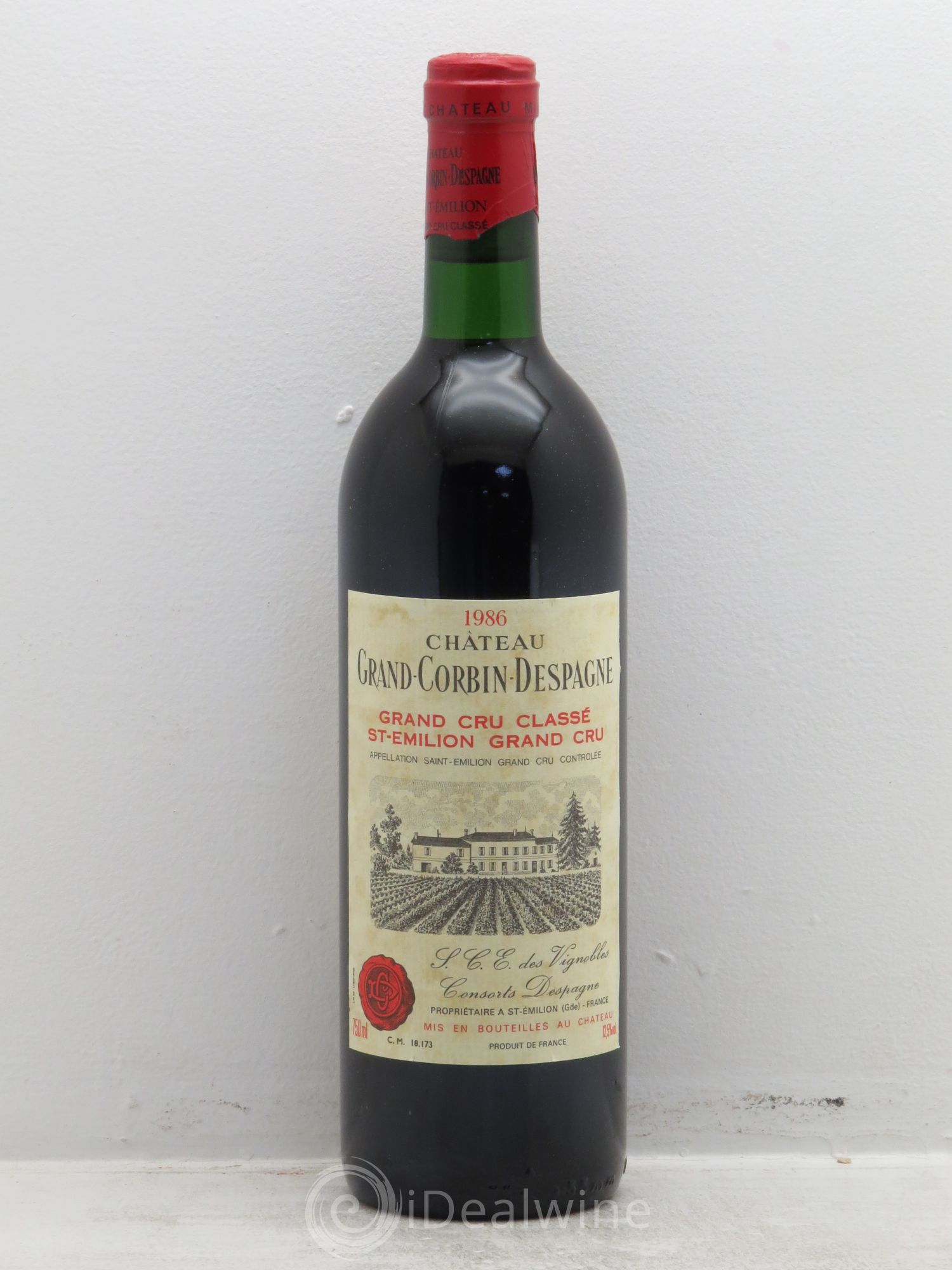 Château Grand Corbin Despagne Grand Cru Classé 1986 - Lot de 6 bouteilles - 0