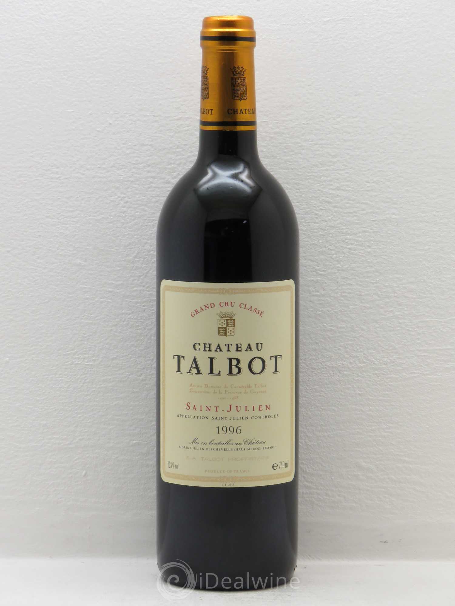 Château Talbot 4ème Grand Cru Classé 1996 - Lot de 1 bouteille - 0
