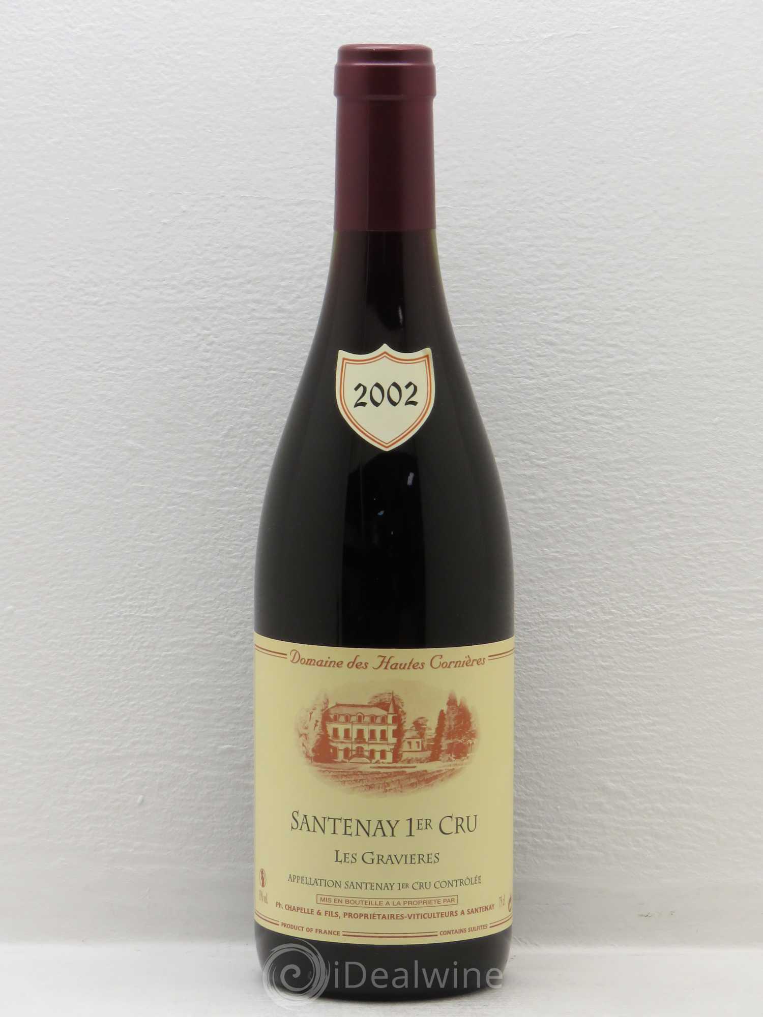 Santenay 1er Cru Les Gravieres Domaine des Hautes Cornieres 2002 - Posten von 1 Flasche - 0