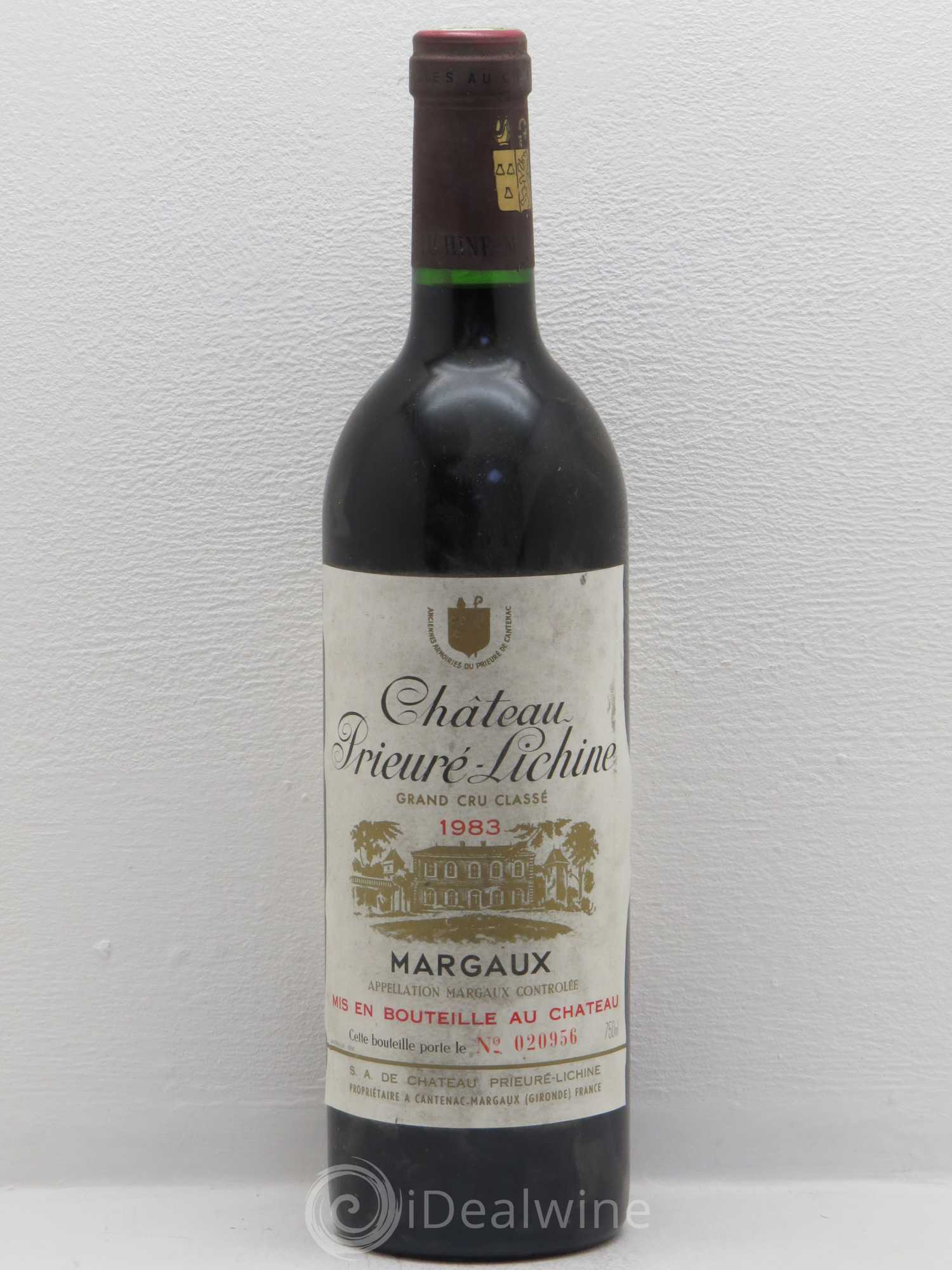 Château Prieuré Lichine 4ème Grand Cru Classé 1983 - Lot de 1 bouteille - 0