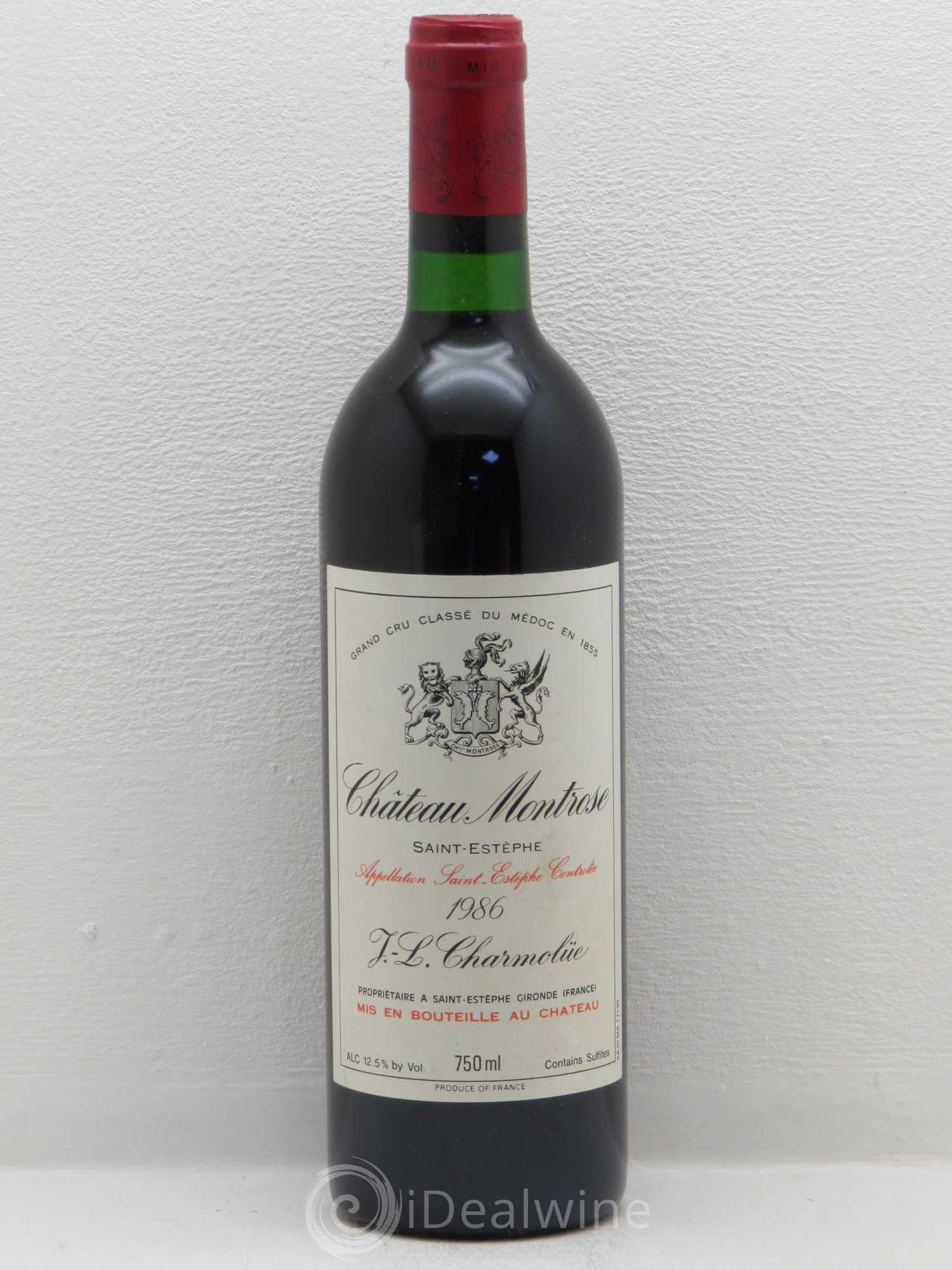 Château Montrose 2ème Grand Cru Classé 1986 - Lot de 1 bouteille - 0