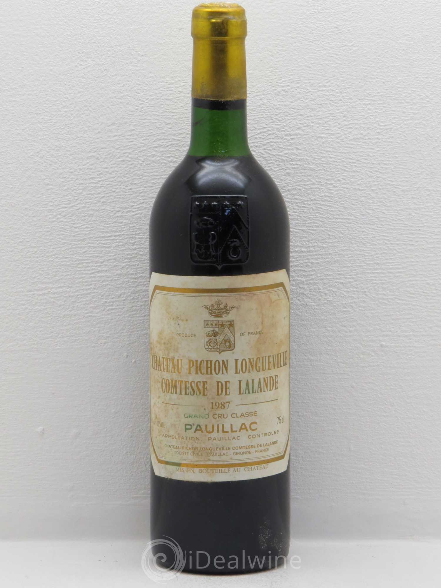 Château Pichon Longueville Comtesse de Lalande 2ème Grand Cru Classé 1987 - Lot de 1 bouteille - 0