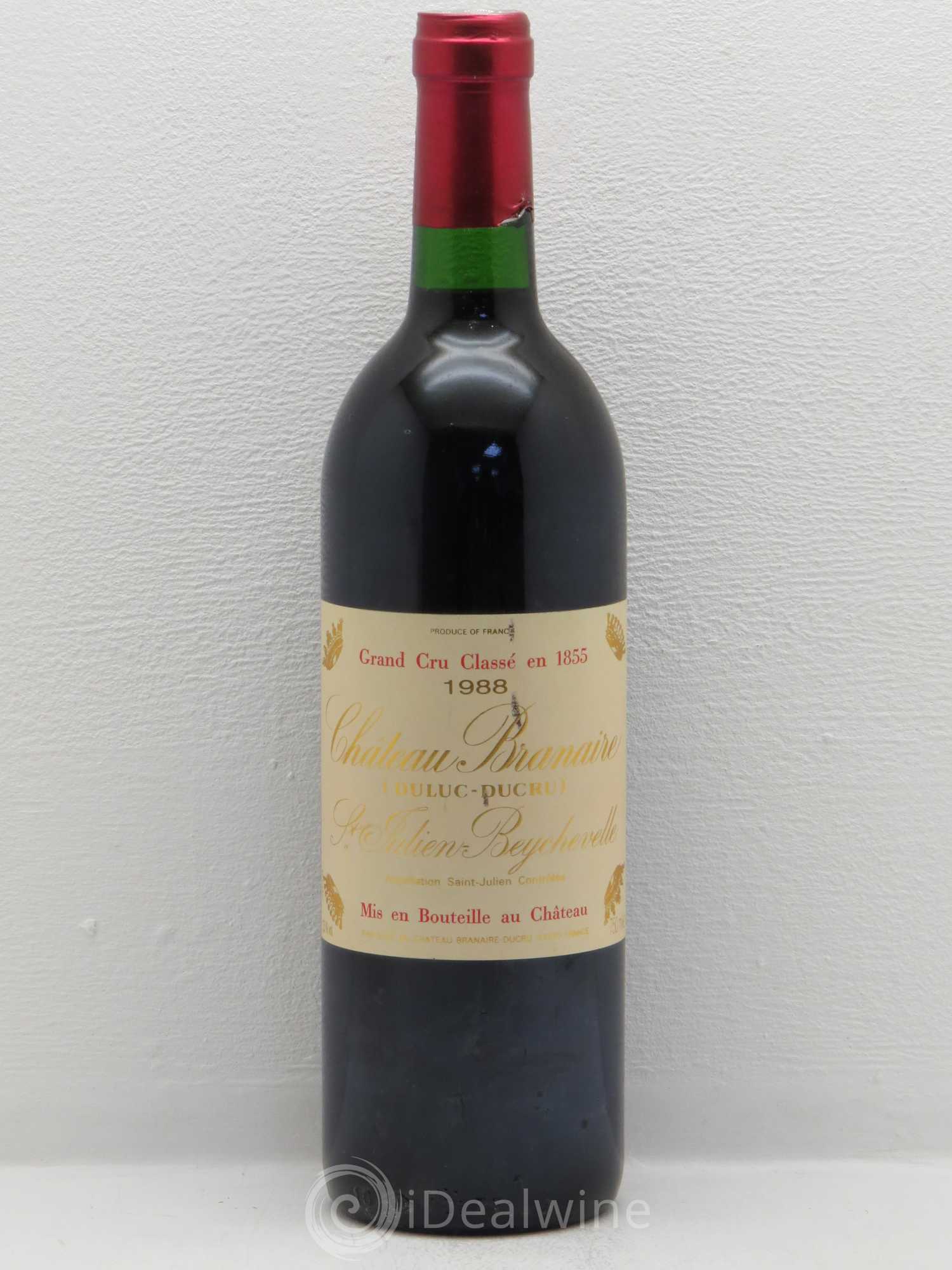Château Branaire Ducru 4ème Grand Cru Classé 1988 - Lot de 1 bouteille - 0