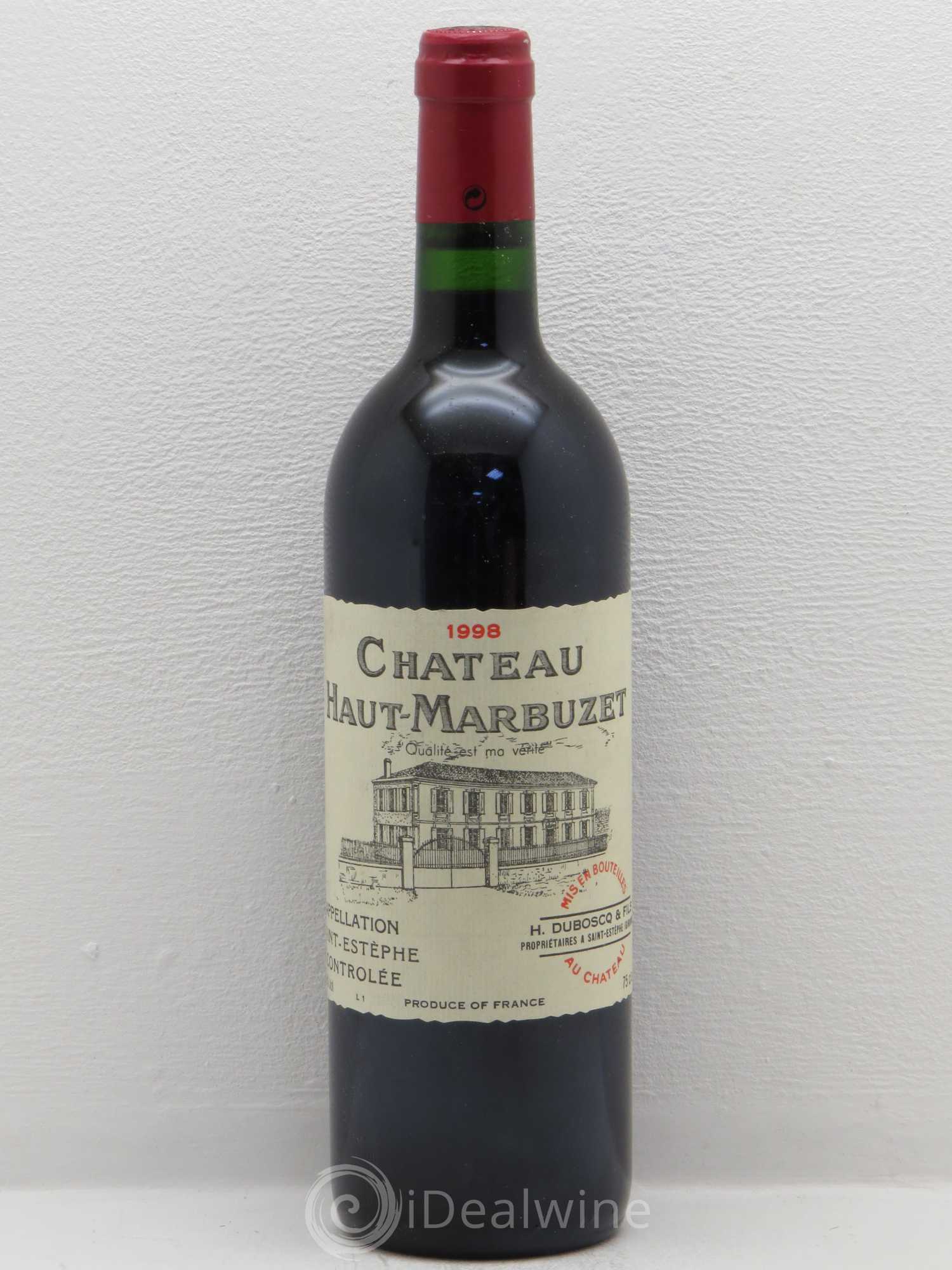 Château Haut Marbuzet 1998 - Lot de 1 bouteille - 0