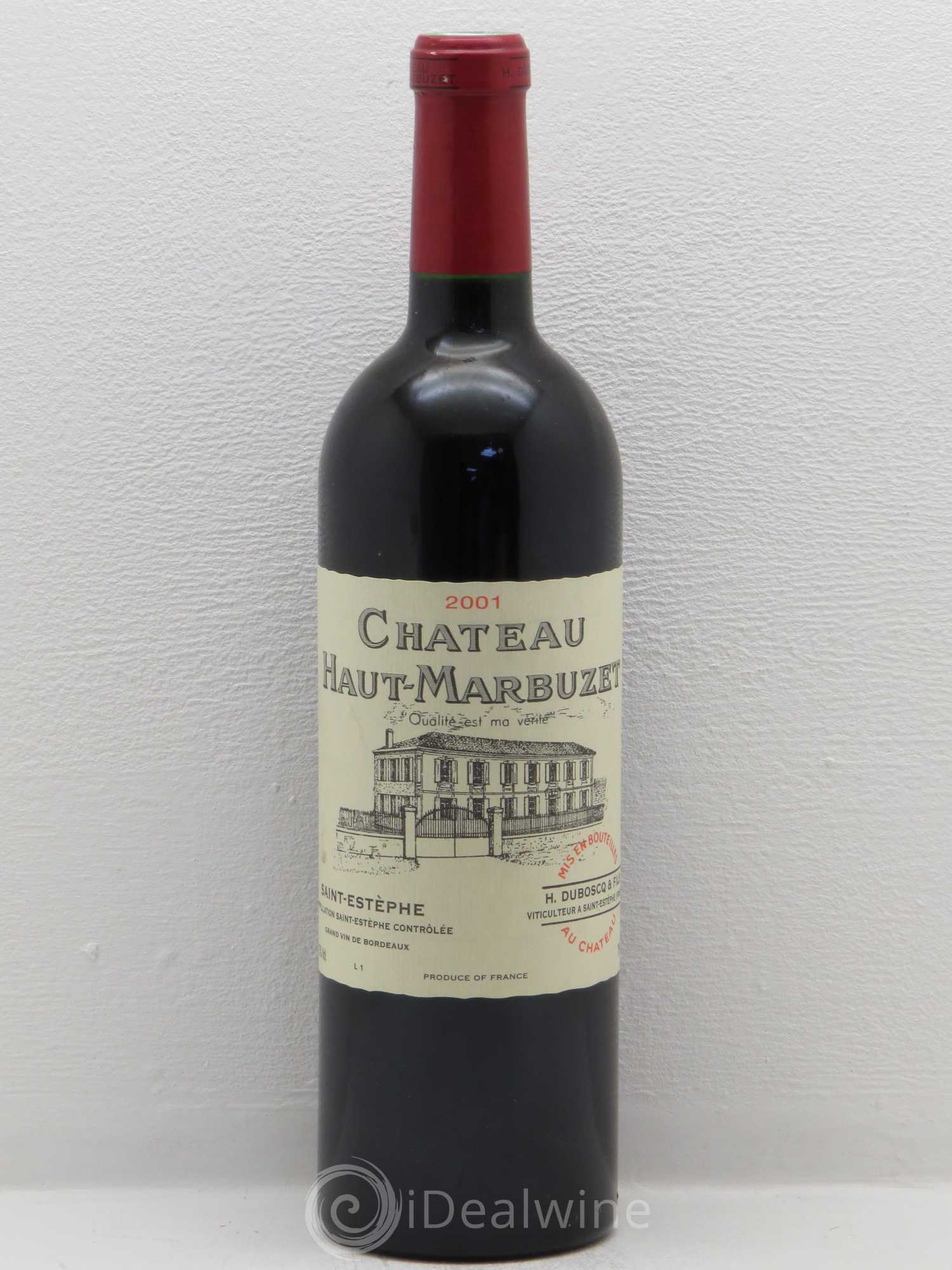 Château Haut Marbuzet 2001 - Lot de 1 bouteille - 0
