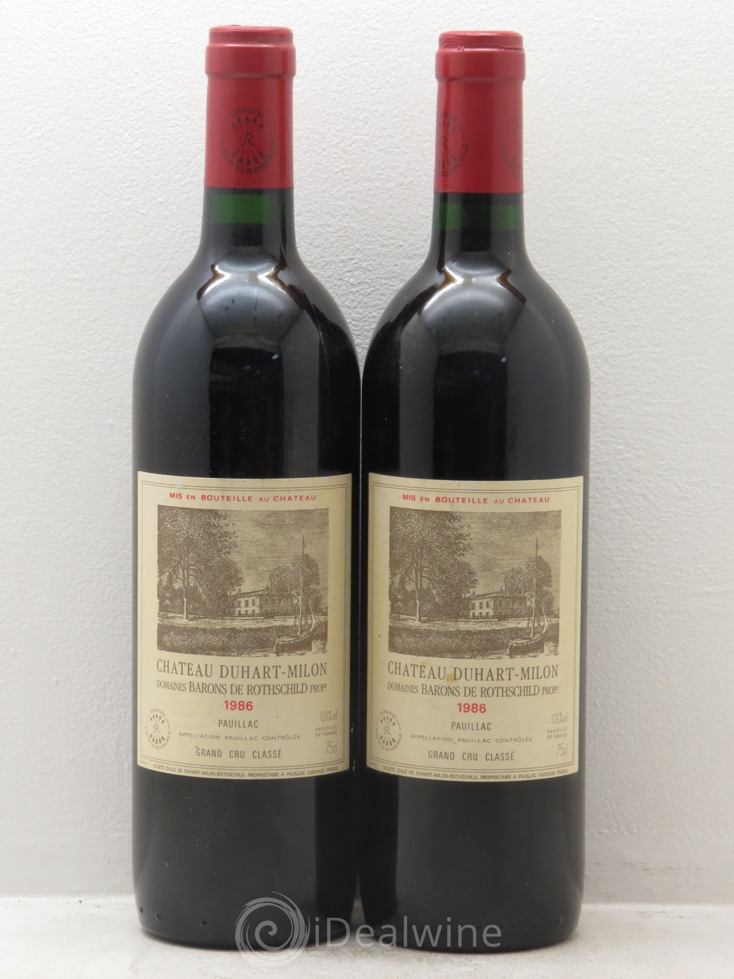 Château Duhart-Milon 4ème Grand Cru Classé 1986 - Lot de 2 bouteilles - 0