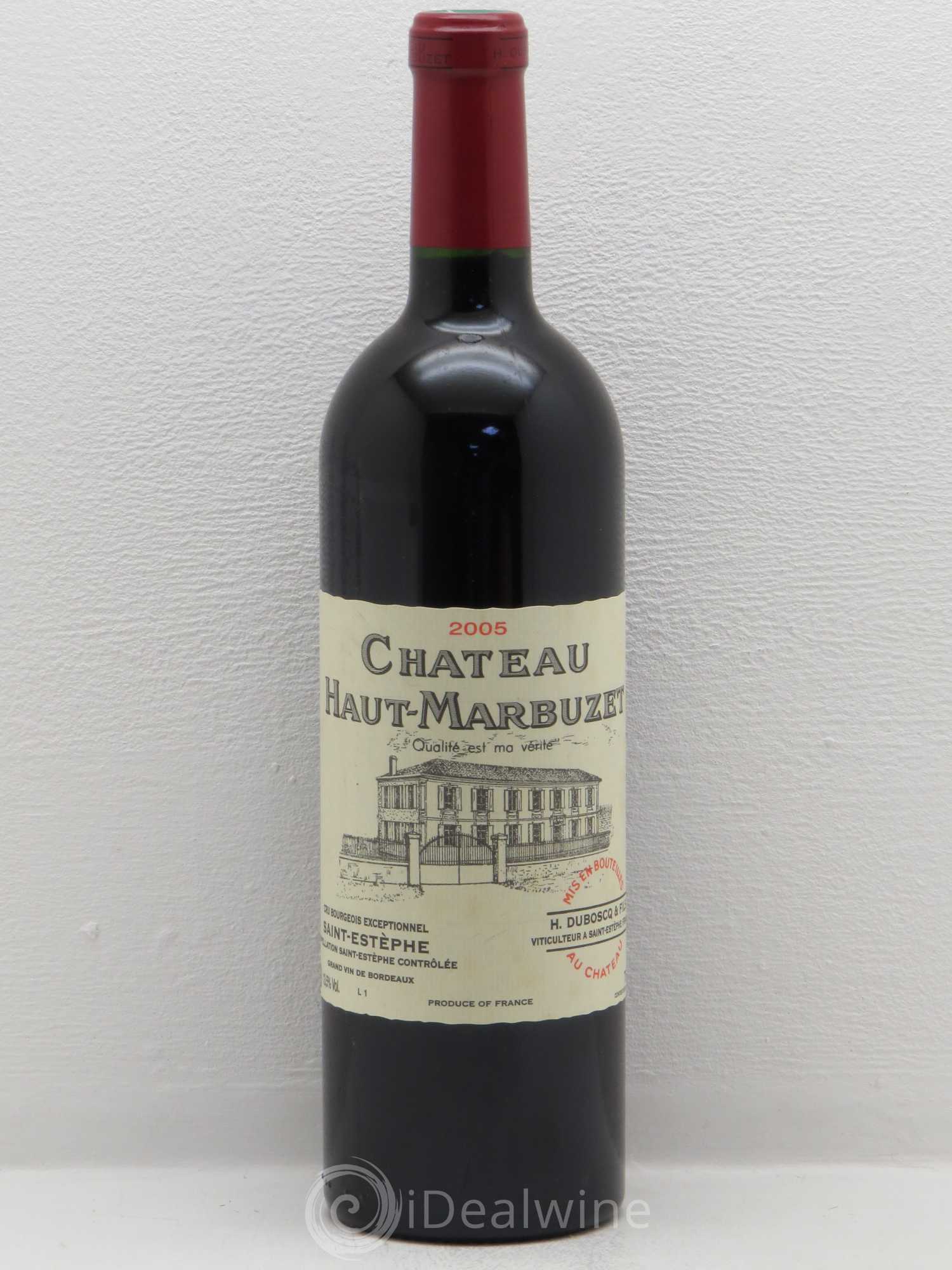 Château Haut Marbuzet 2005 - Lot de 1 bouteille - 0