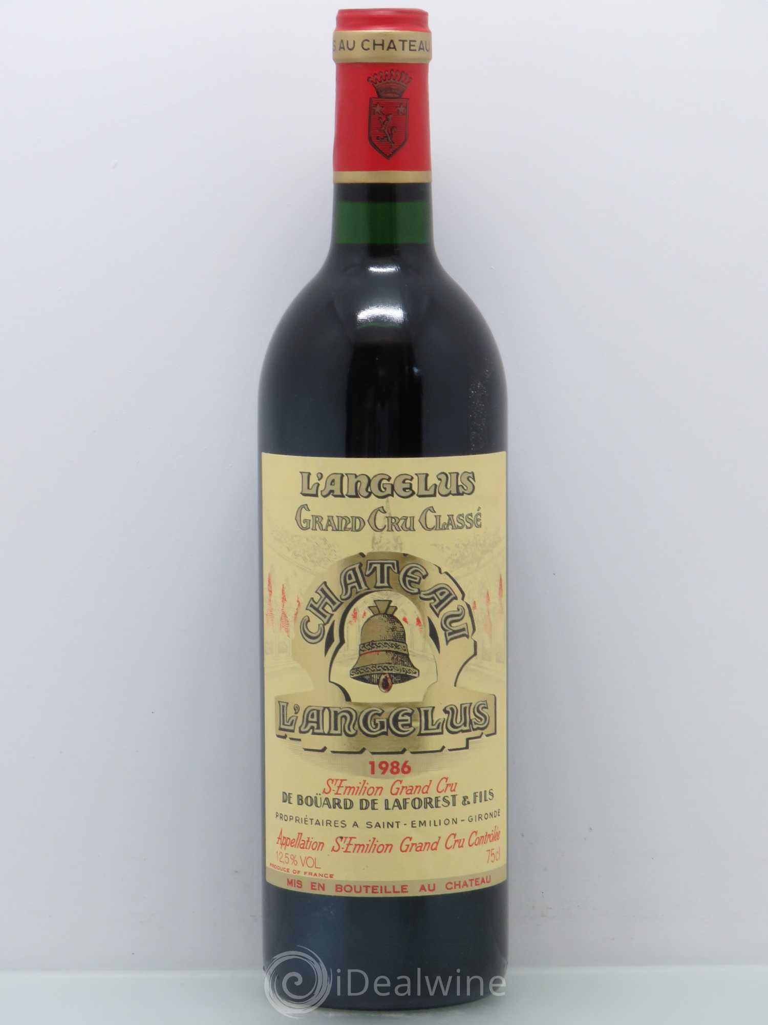 Château Angélus 1er Grand Cru Classé A 1986 - Lot de 1 bouteille - 0
