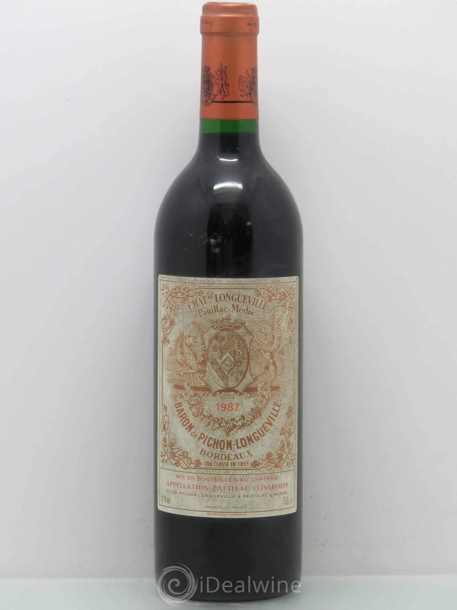 Pichon Longueville Baron 2ème Grand Cru Classé 1987 - Lot de 1 bouteille - 0