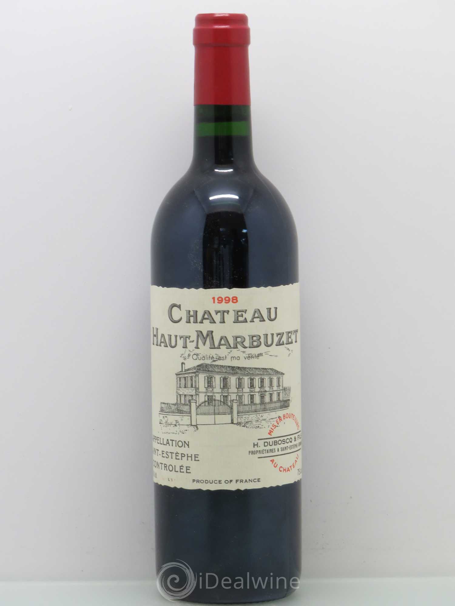 Château Haut Marbuzet 1998 - Lot de 1 bouteille - 0