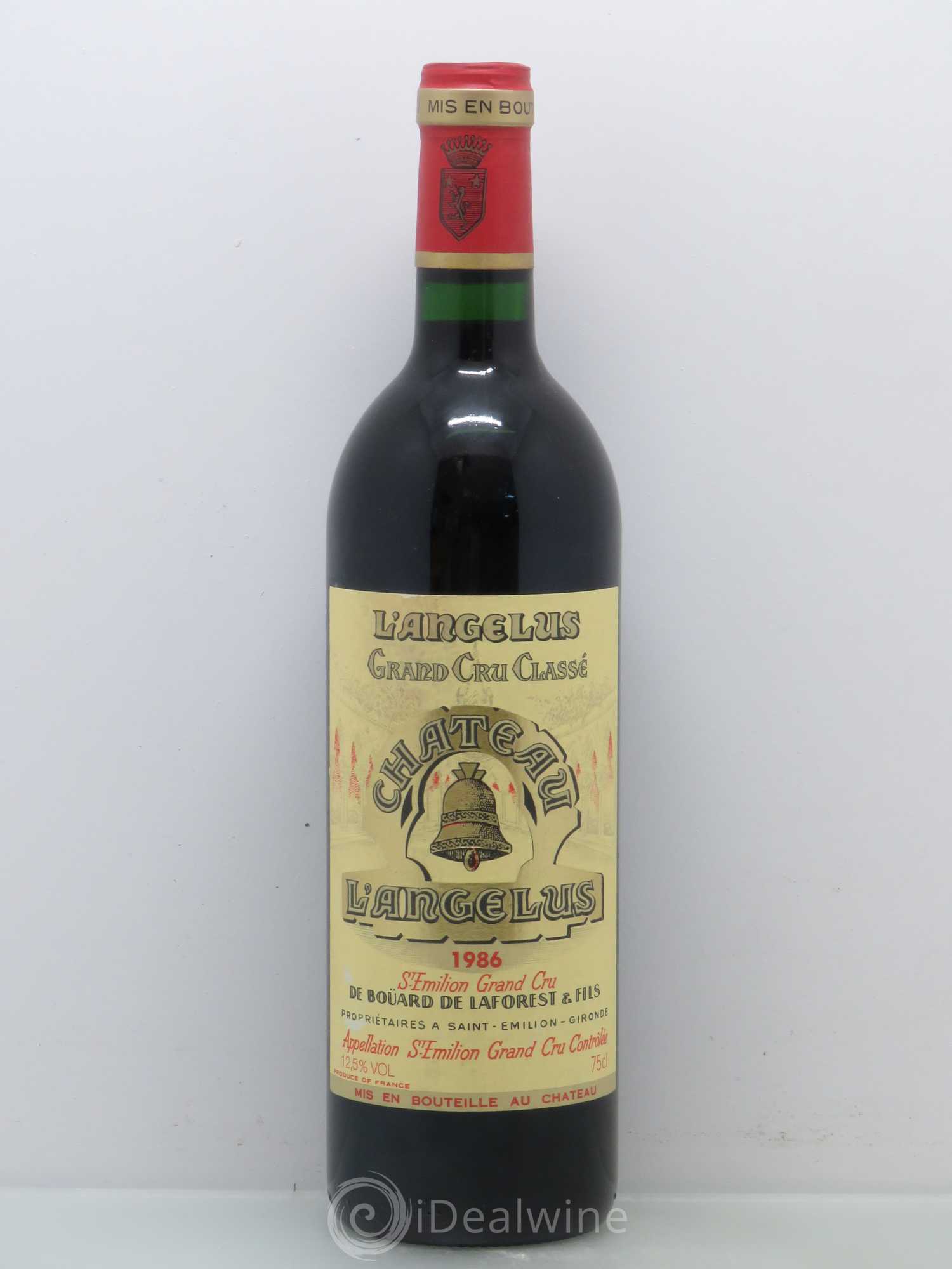 Château Angélus 1er Grand Cru Classé A 1986 - Lot de 1 bouteille - 0