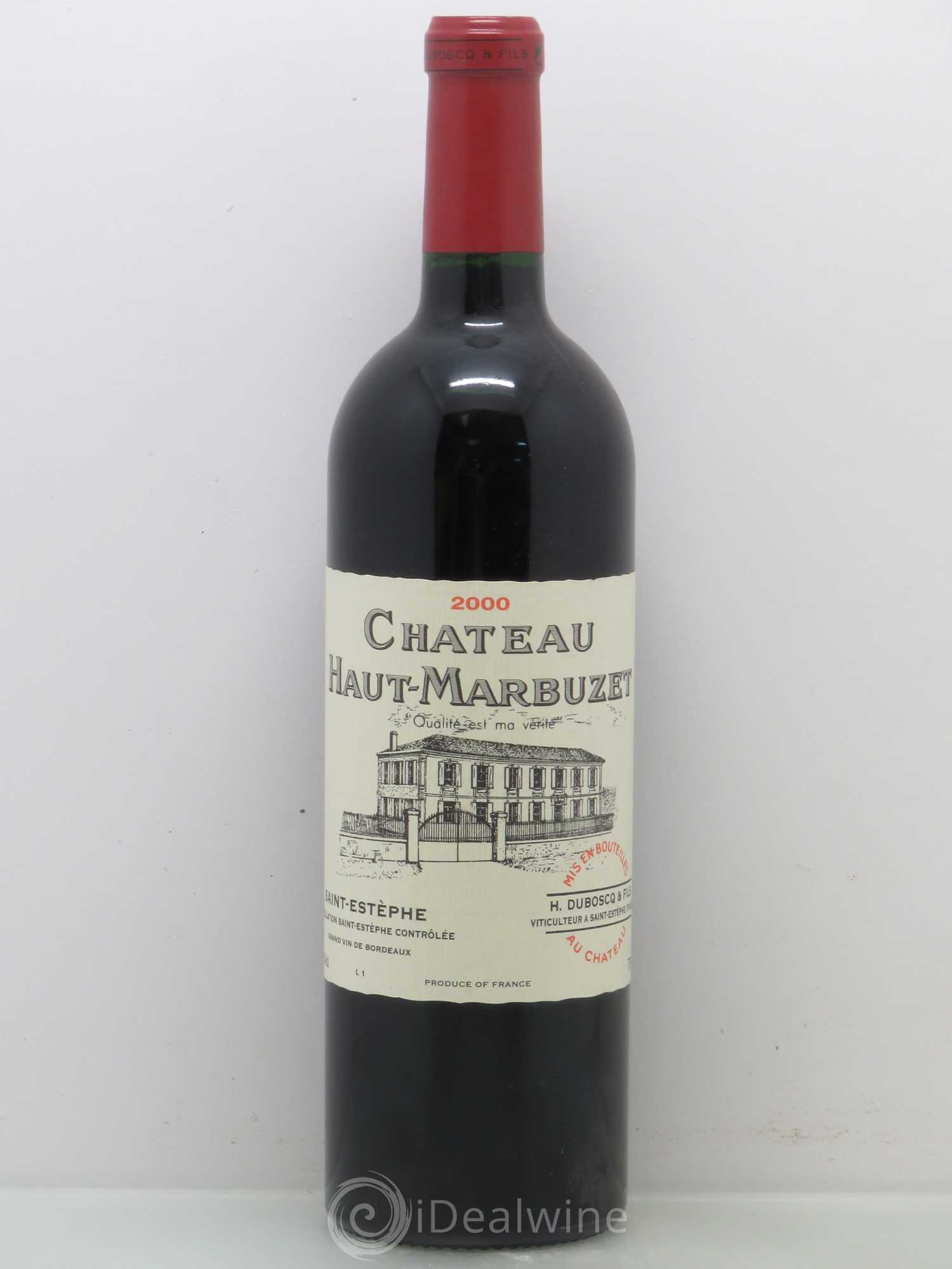Château Haut Marbuzet 2000 - Lot de 1 bouteille - 0