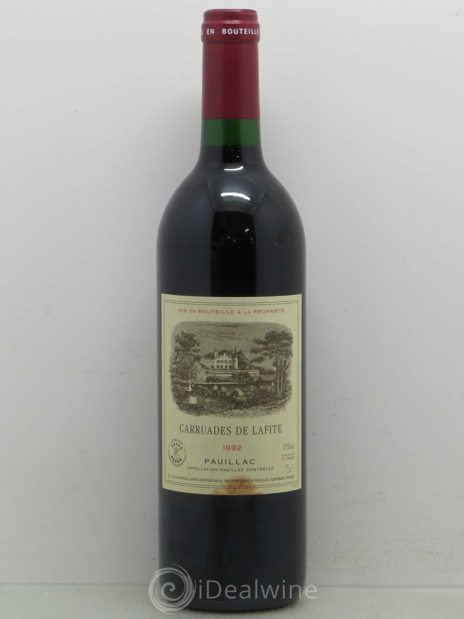 Carruades de Lafite Rothschild Second Vin 1992 - Lot de 1 bouteille - 0