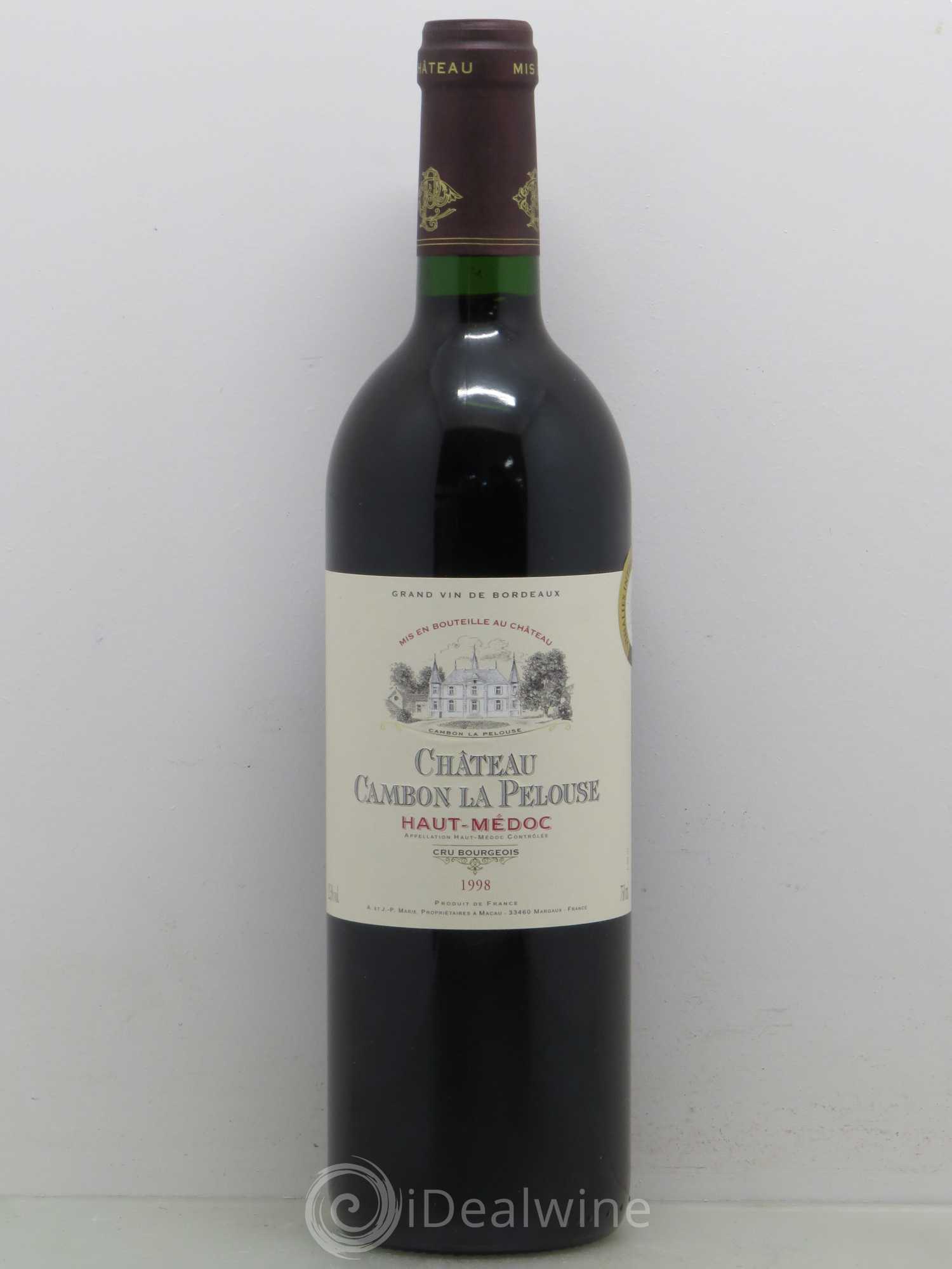 Château Cambon la Pelouse Cru Bourgeois 1998 - Lot de 1 bouteille - 0