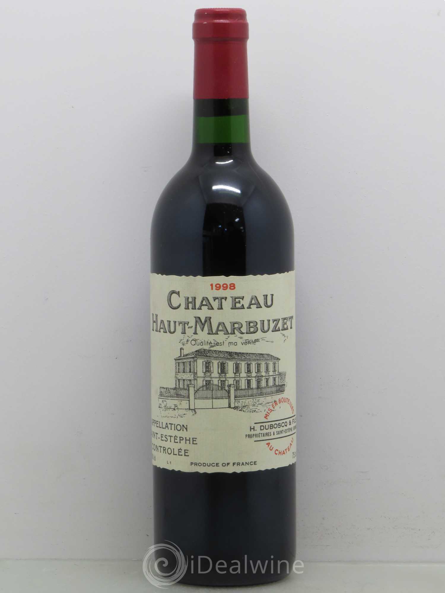 Château Haut Marbuzet 1998 - Lot de 1 bouteille - 0