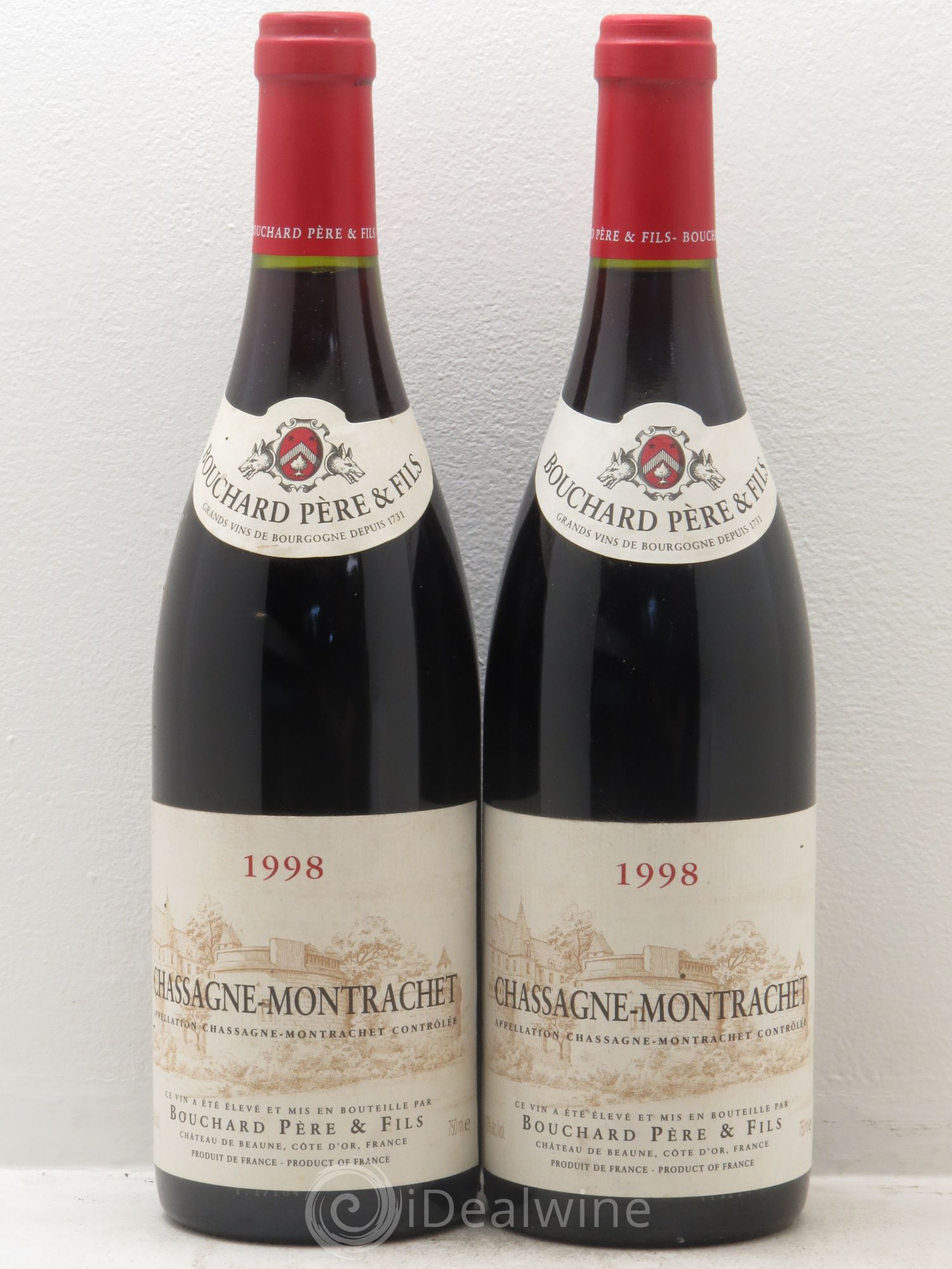 Chassagne-Montrachet Domaine Bouchard 1998 - Lot de 2 bouteilles - 0