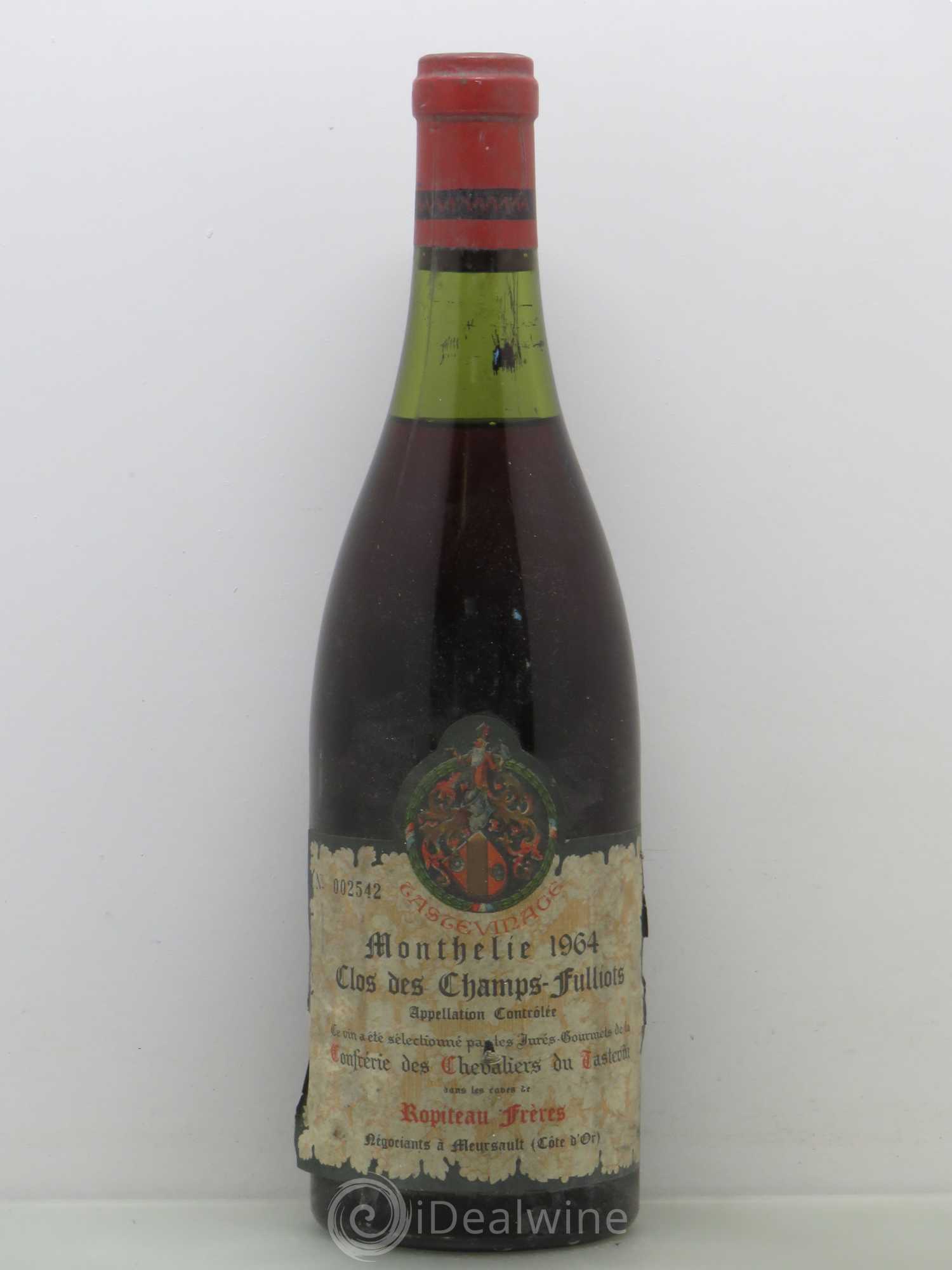 Monthélie 1er Cru Clos Des Champs Fulliots Ropiteau 1964 - Lot de 1 bouteille - 0