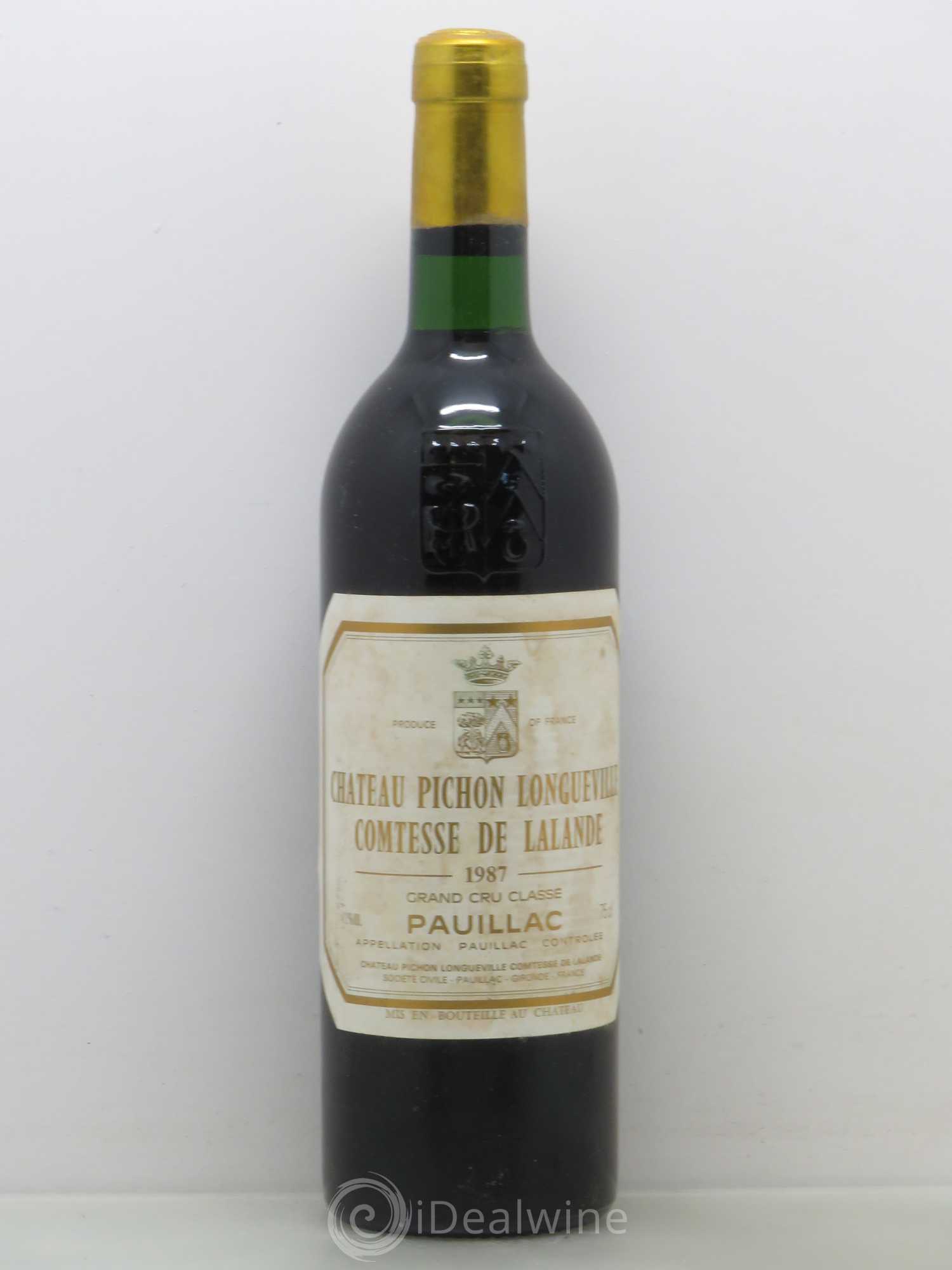 Château Pichon Longueville Comtesse de Lalande 2ème Grand Cru Classé 1987 - Lot de 1 bouteille - 0