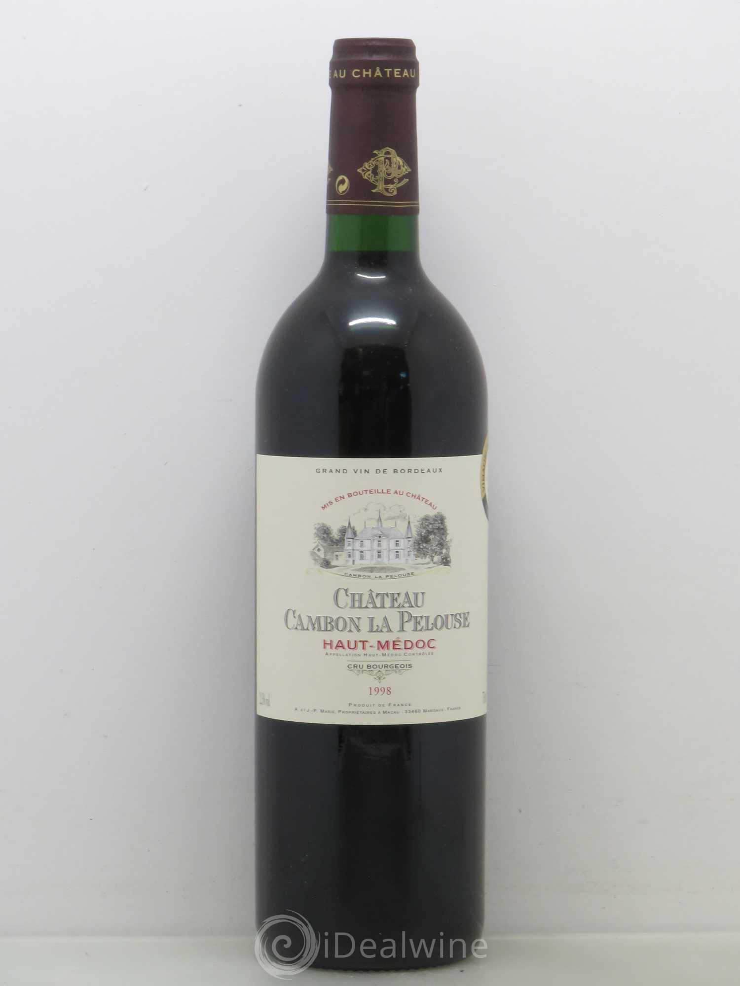 Château Cambon la Pelouse Cru Bourgeois 1998 - Lot de 1 bouteille - 0