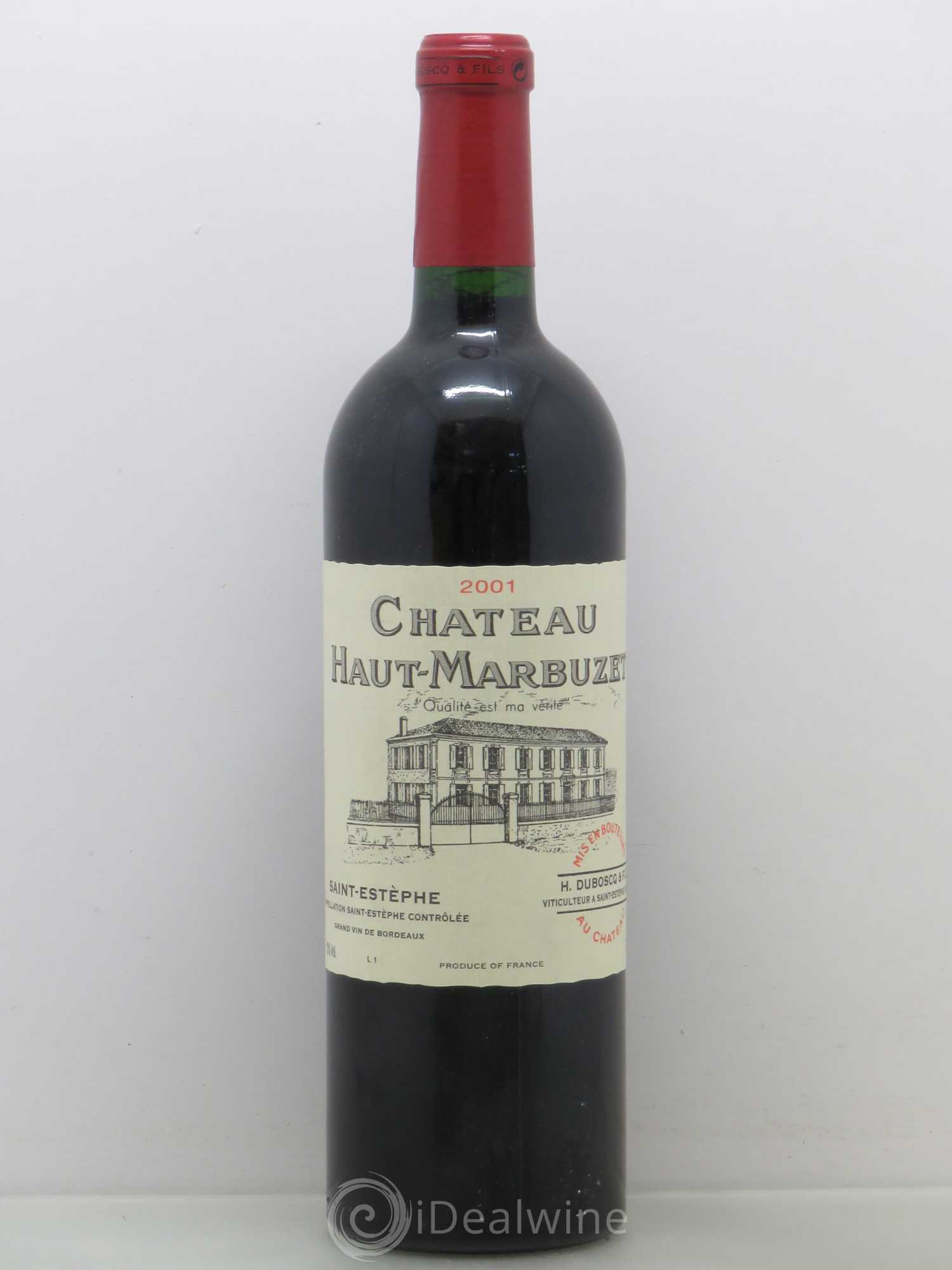 Château Haut Marbuzet 2001 - Lot de 1 bouteille - 0