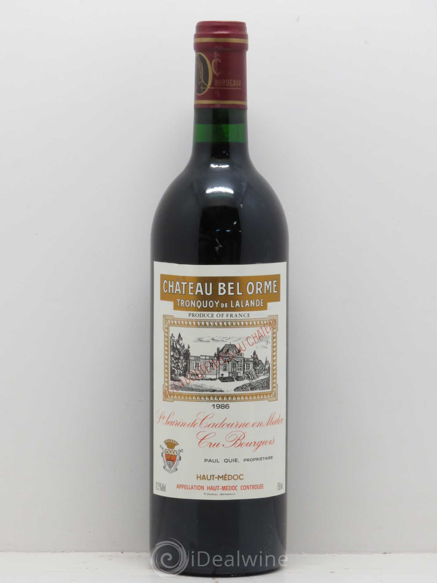 Château Bel Orme Tronquoy de Lalande Cru Bourgeois 1986 - Lot de 1 bouteille - 0