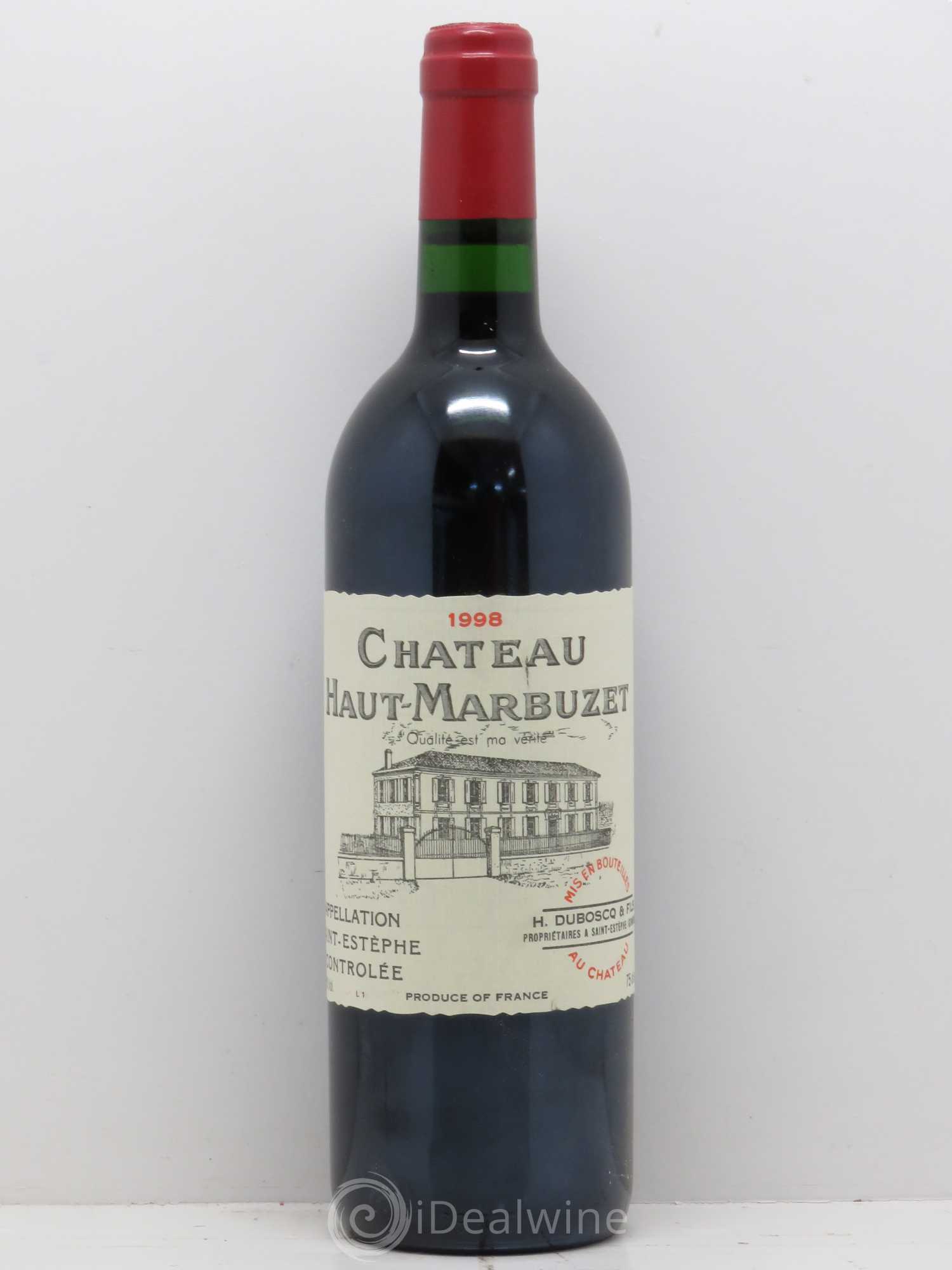 Château Haut Marbuzet 1998 - Lot de 1 bouteille - 0