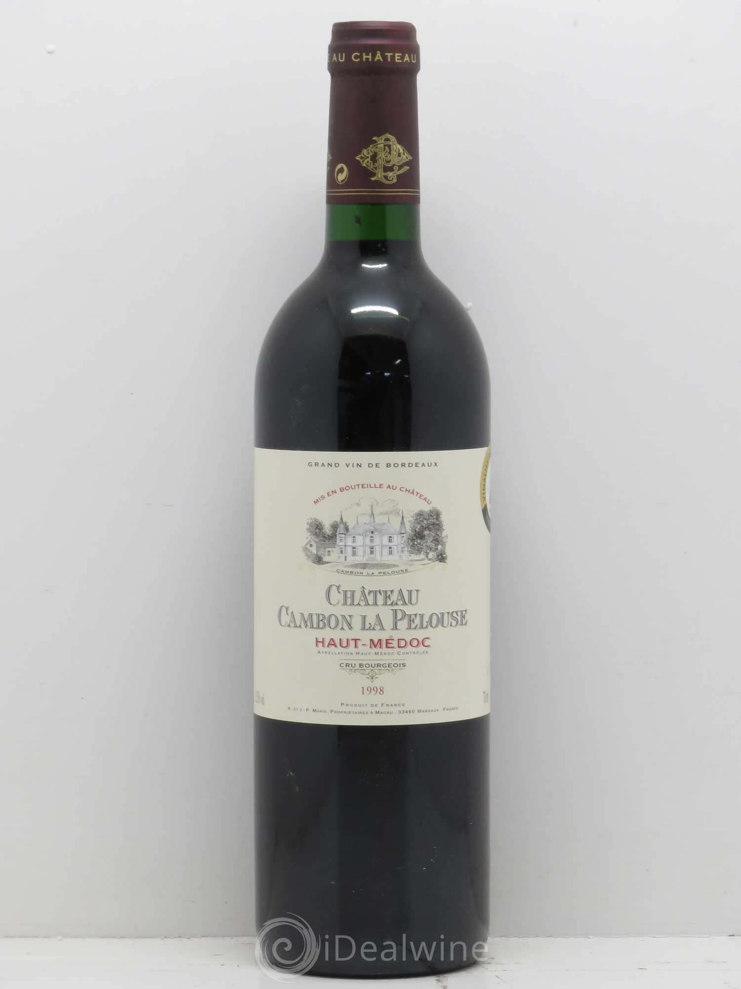 Château Cambon la Pelouse Cru Bourgeois 1998 - Lot de 1 bouteille - 0