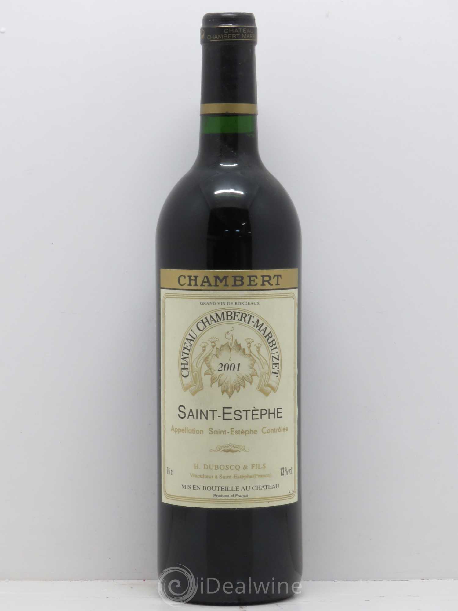 Château Chambert-Marbuzet Cru Bourgeois 2001 - Lot de 1 bouteille - 0