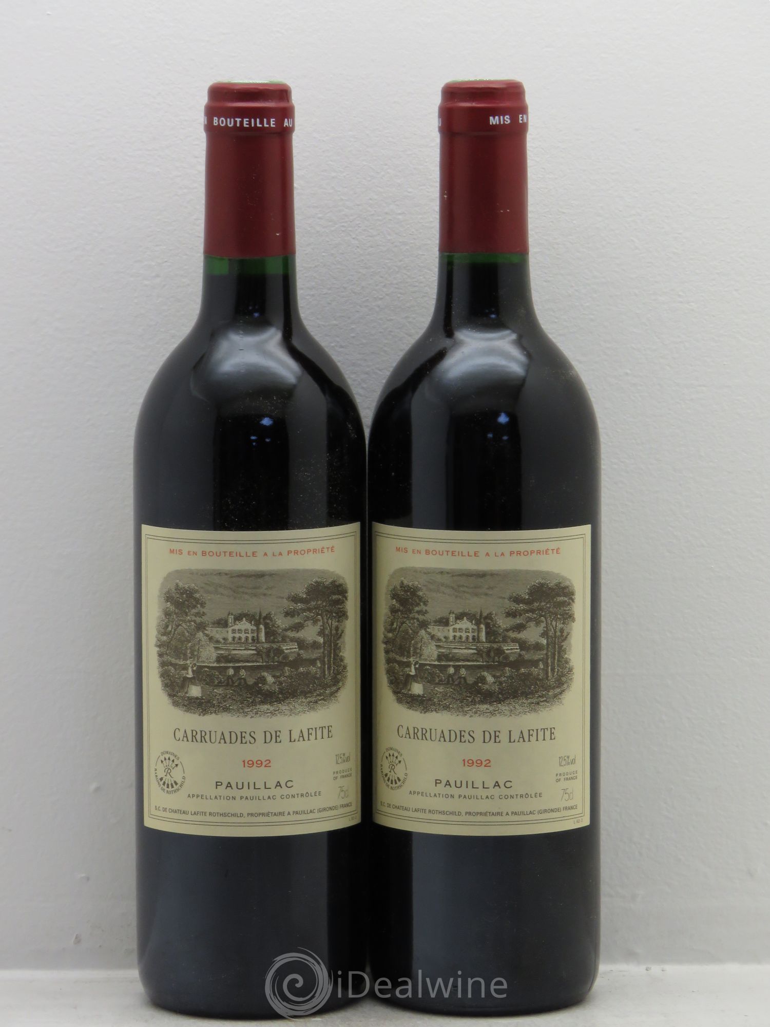 Carruades de Lafite Rothschild Second Vin 1992 - Lot de 2 bouteilles - 0