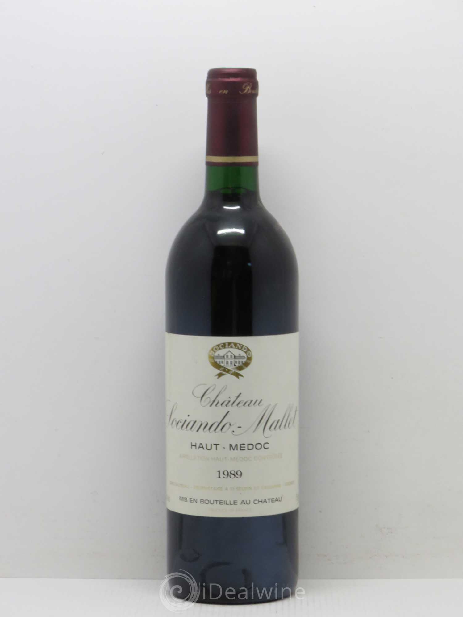 Château Sociando Mallet 1989 - Lot de 1 bouteille - 0