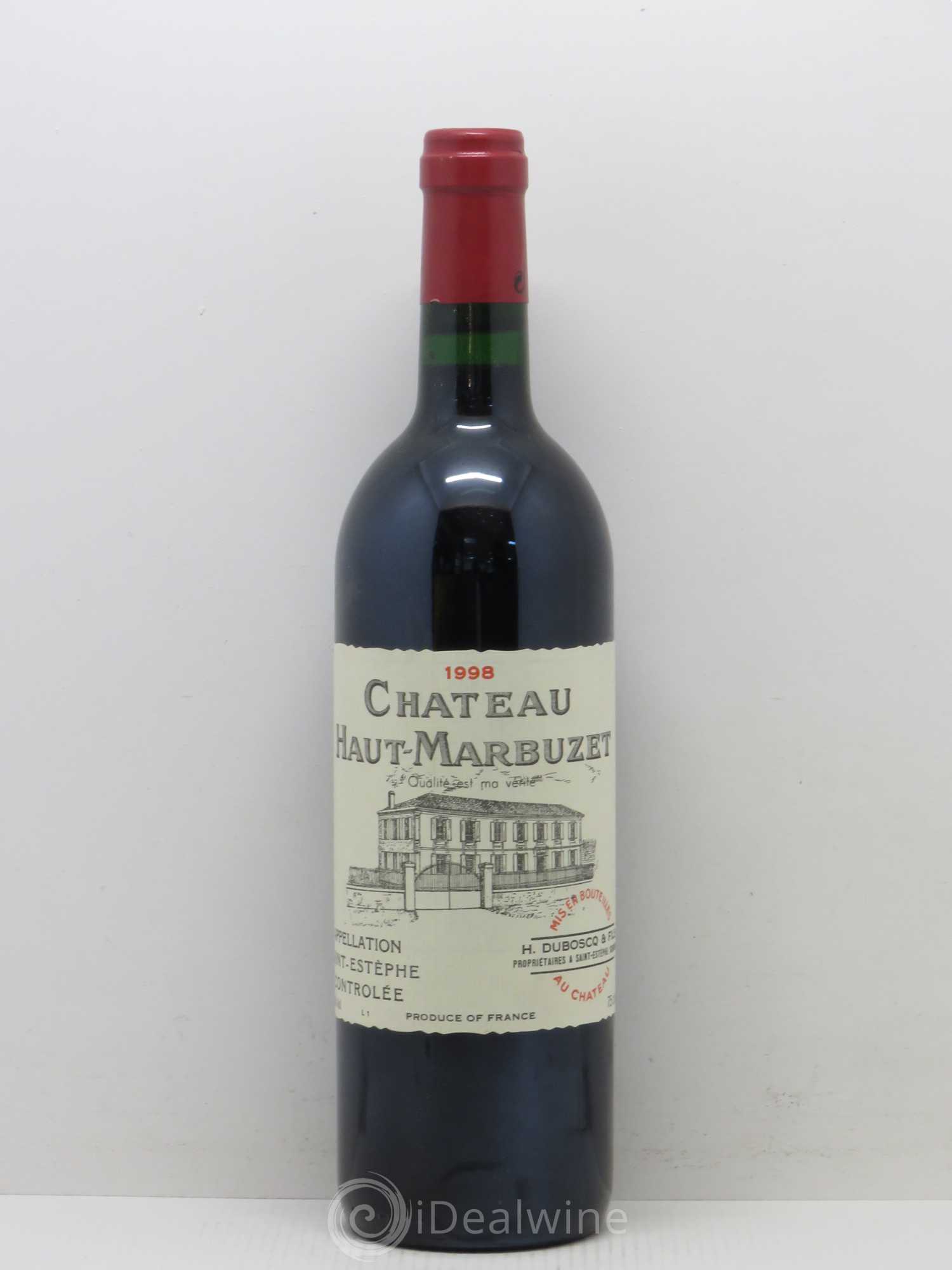 Château Haut Marbuzet 1998 - Lot de 1 bouteille - 0