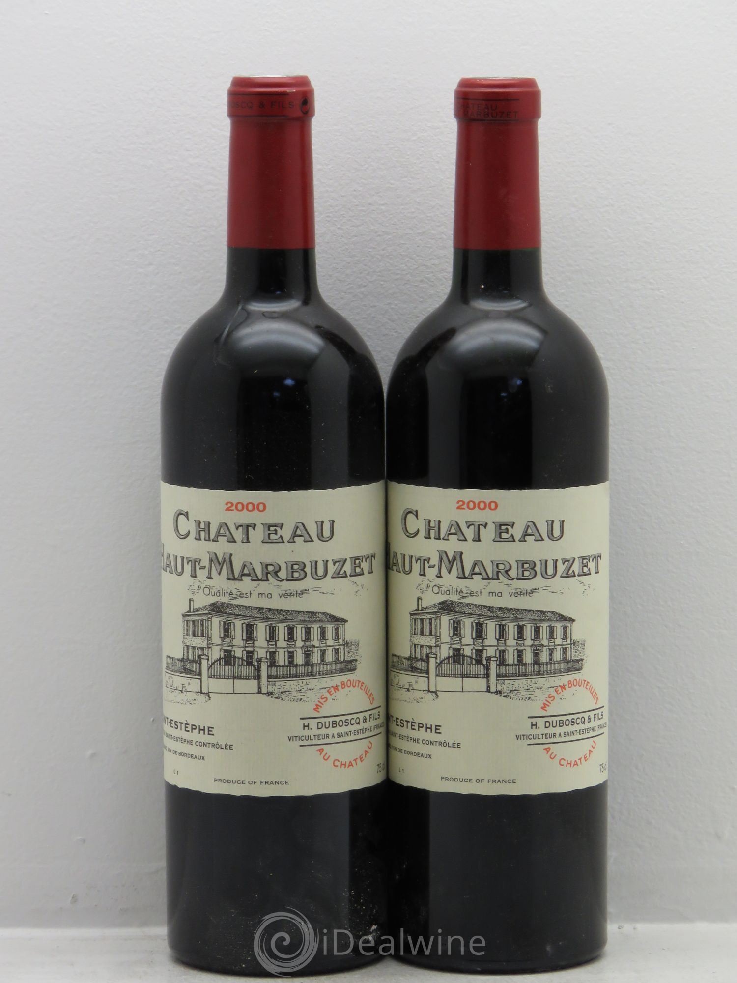 Château Haut Marbuzet 2000 - Lot de 2 bouteilles - 0