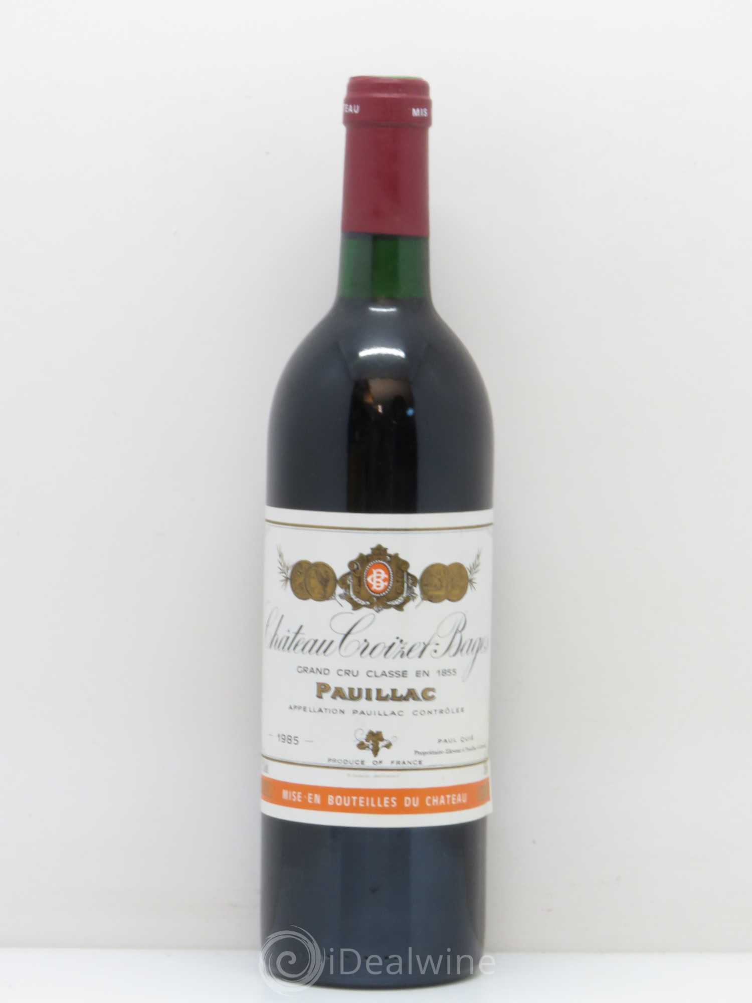 Château Croizet Bages 5ème Grand Cru Classé 1985 - Lot de 1 bouteille - 0