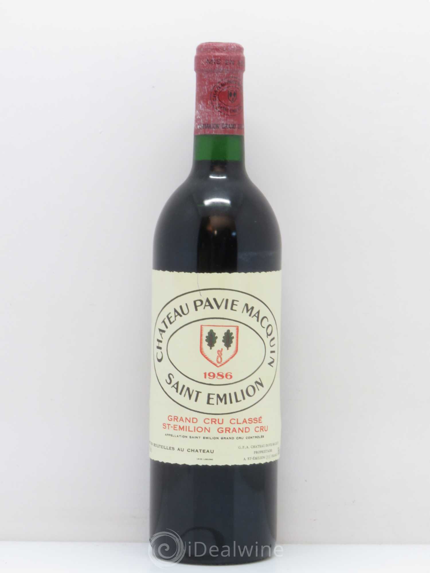 Château Pavie Macquin 1er Grand Cru Classé B 1986 - Lot de 1 bouteille - 0