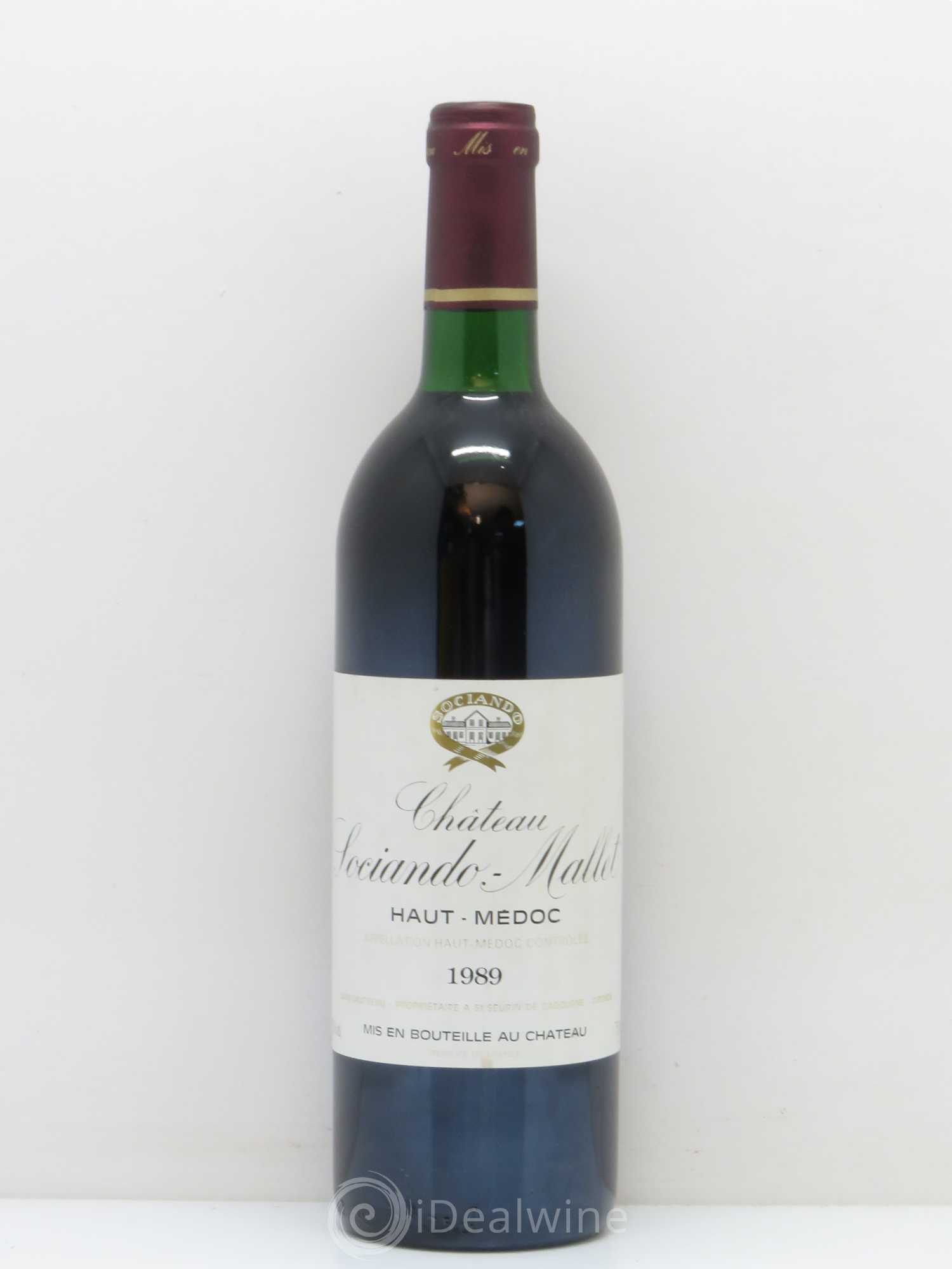 Château Sociando Mallet 1989 - Lot de 1 bouteille - 0