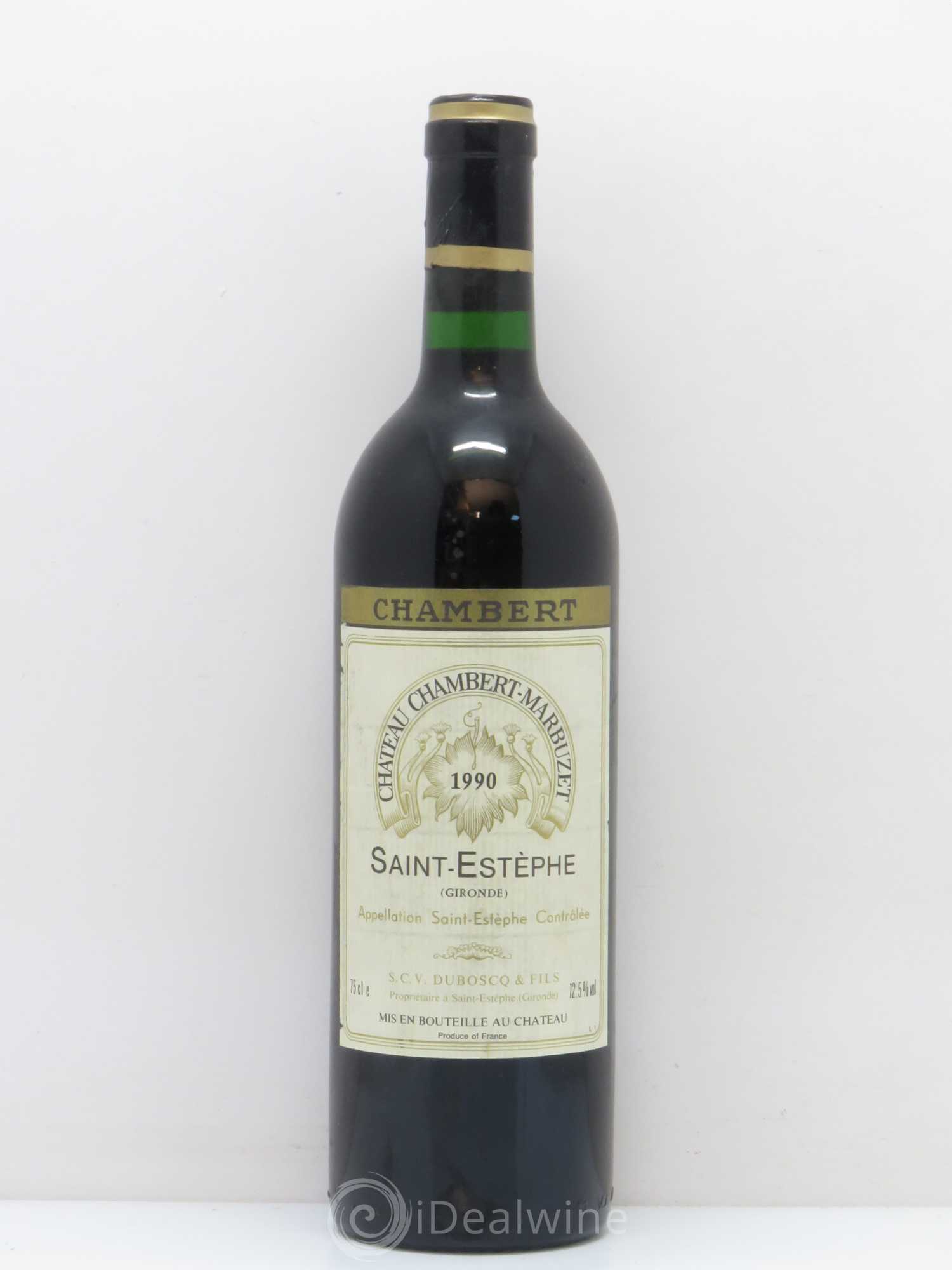 Château Chambert-Marbuzet Cru Bourgeois 1990 - Lot de 1 bouteille - 0