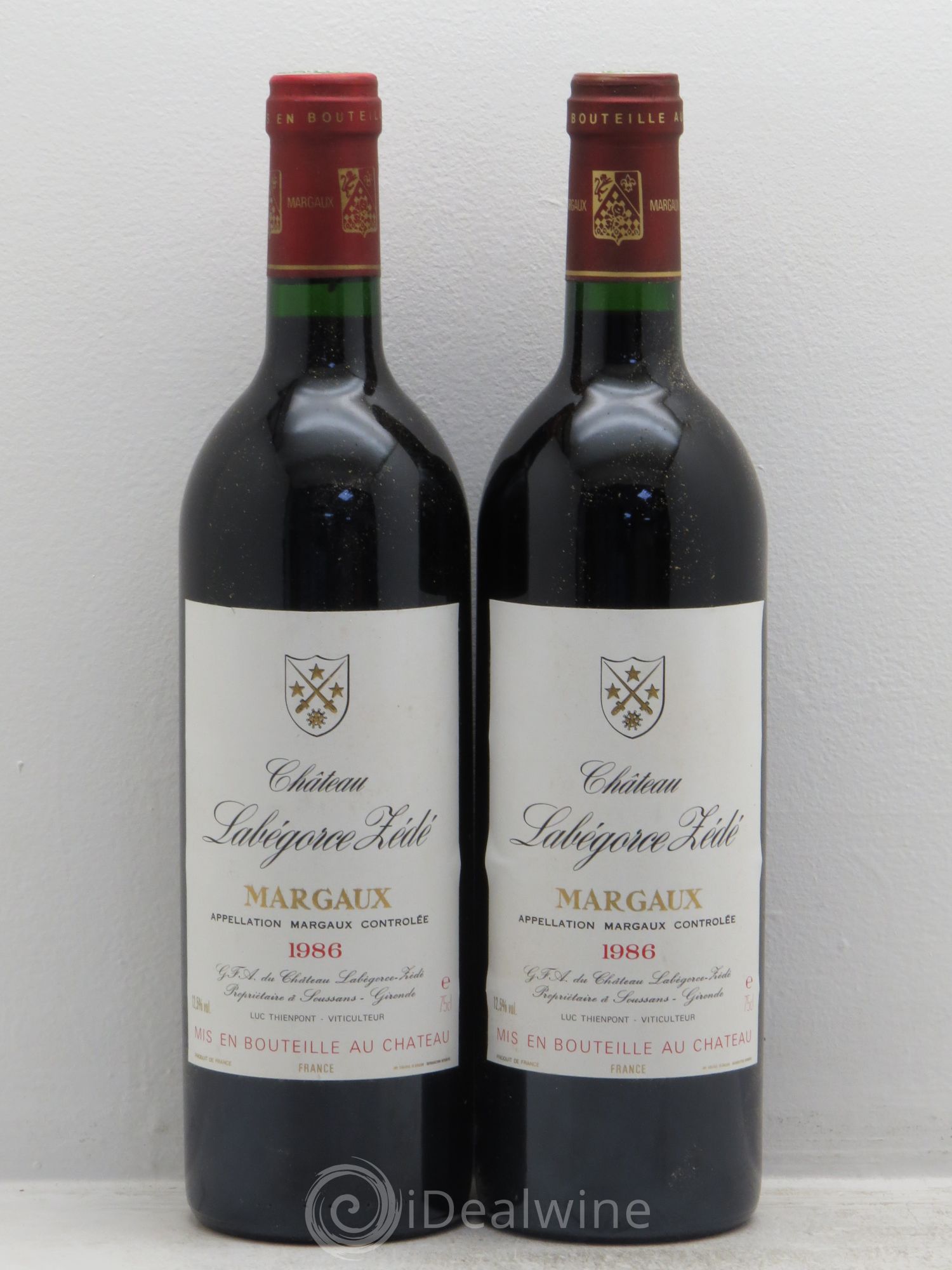 Château Labegorce Zédé Cru Bourgeois 1986 - Lot de 2 bouteilles - 0