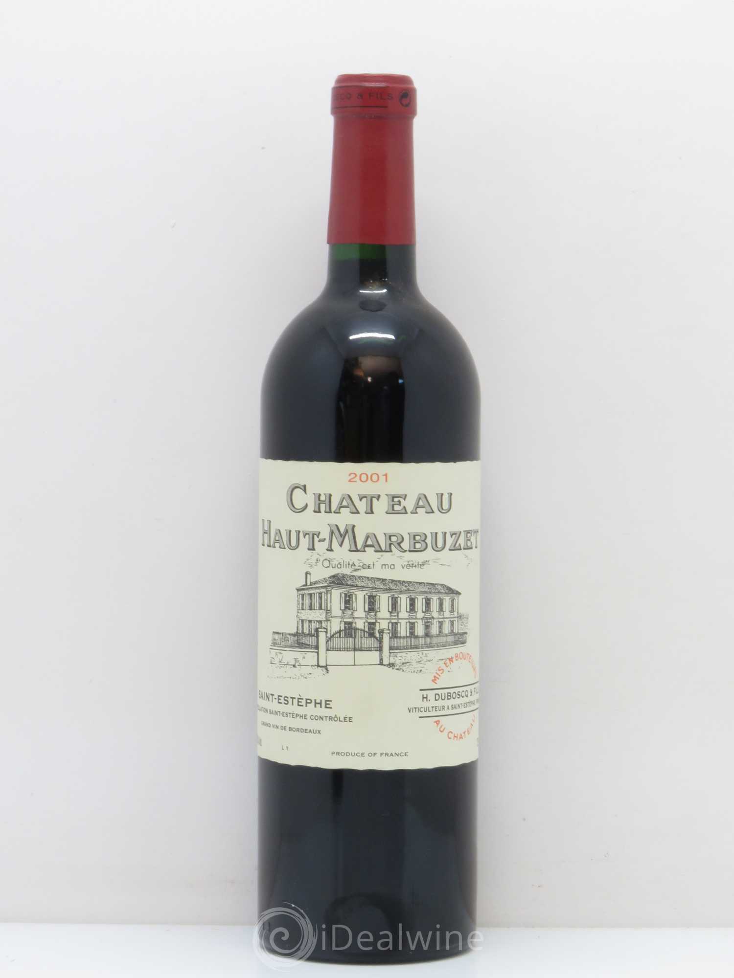 Château Haut Marbuzet 2001 - Lot de 1 bouteille - 0