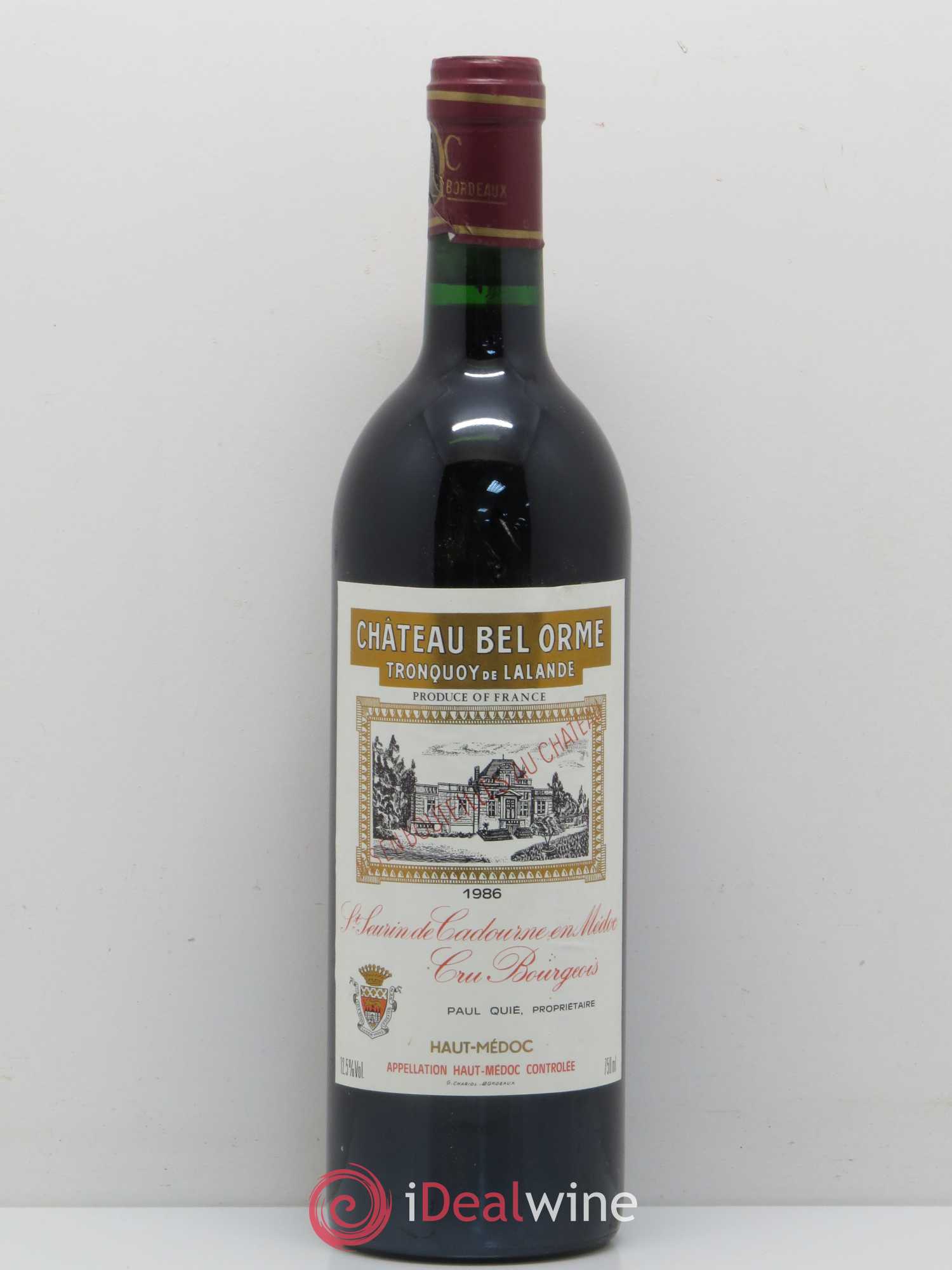 Château Bel Orme Tronquoy de Lalande Cru Bourgeois 1986 - Lot de 1 bouteille - 0