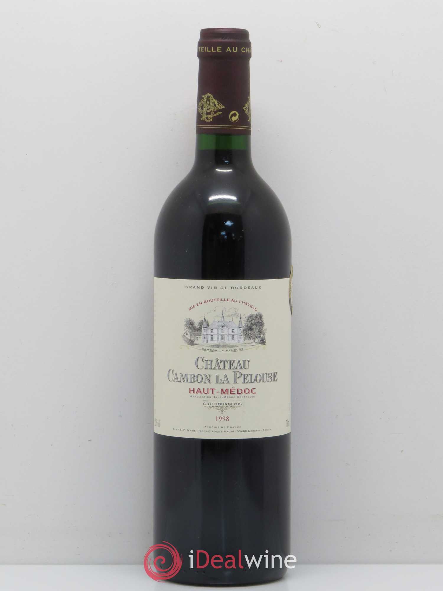 Château Cambon la Pelouse Cru Bourgeois (sans prix de réserve) 1998 - Lot de 1 bouteille - 0