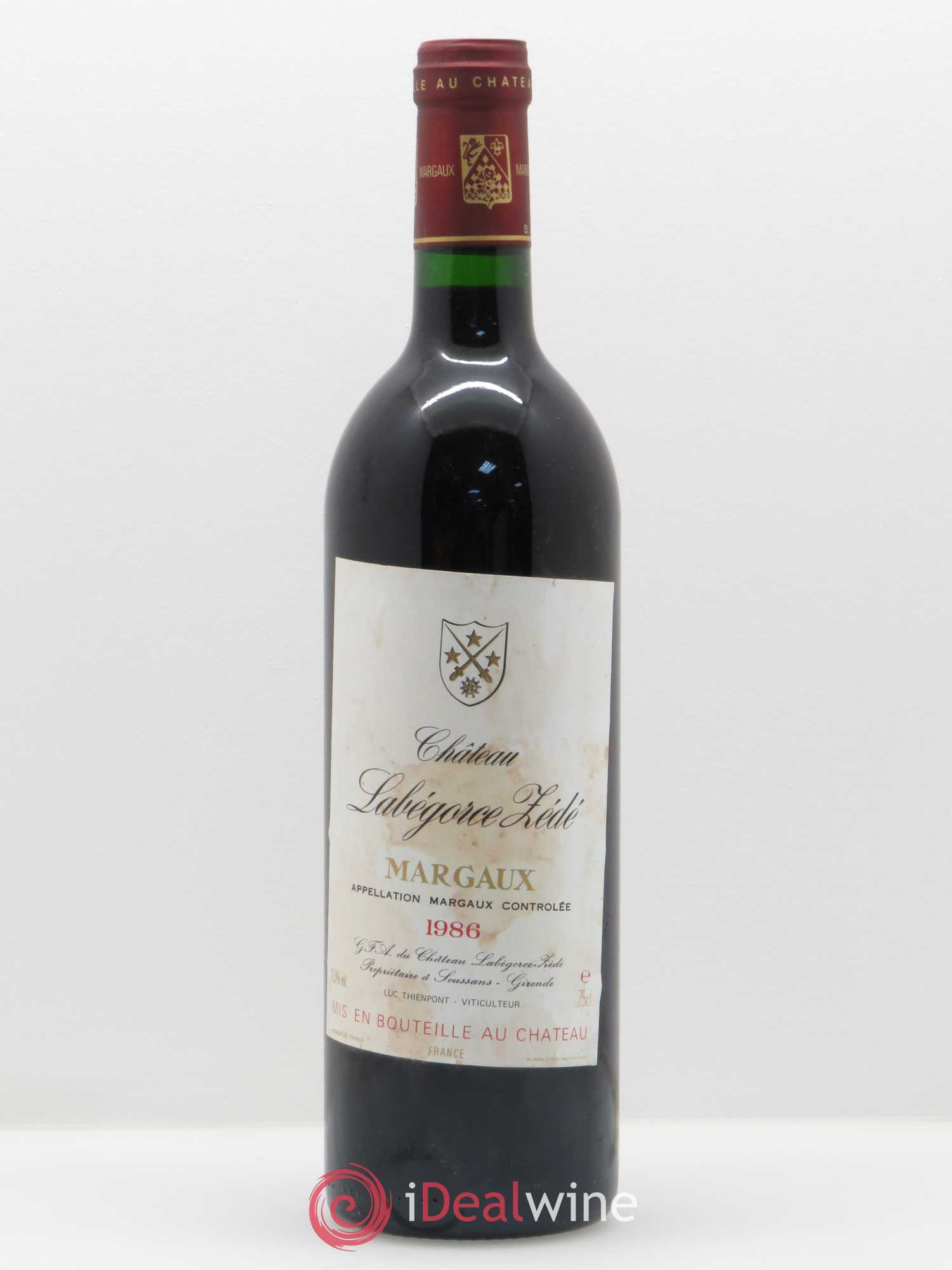 Château Labegorce Zédé Cru Bourgeois 1986 - Lot de 1 bouteille - 0