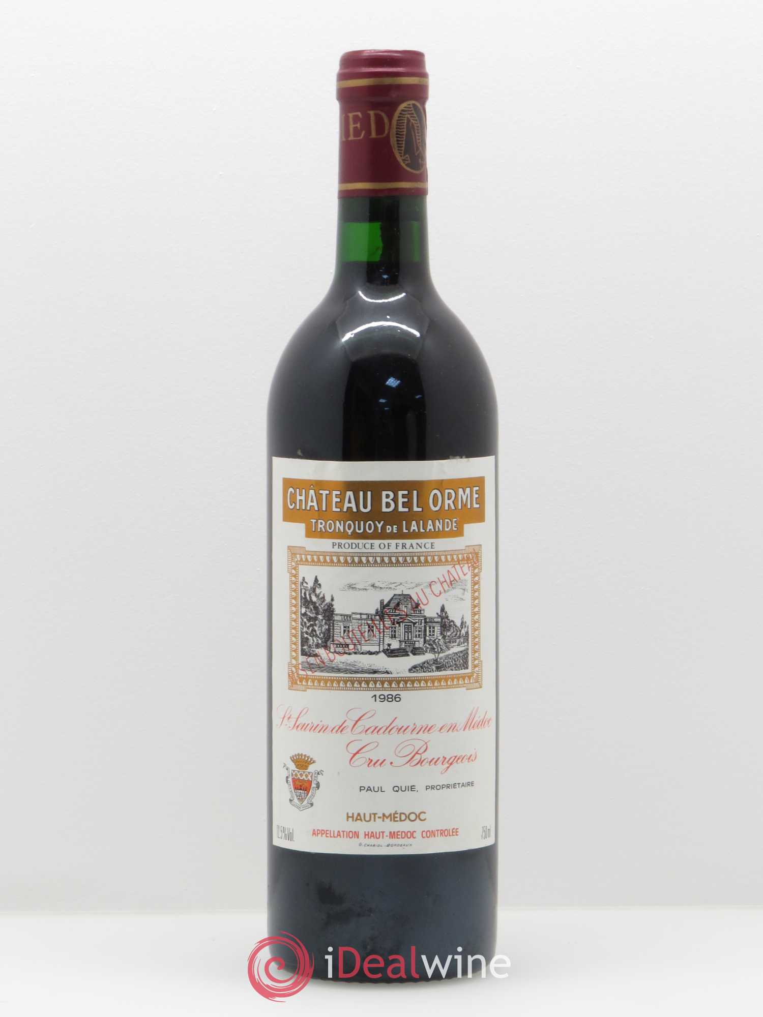 Château Bel Orme Tronquoy de Lalande Cru Bourgeois 1986 - Lot de 1 bouteille - 0