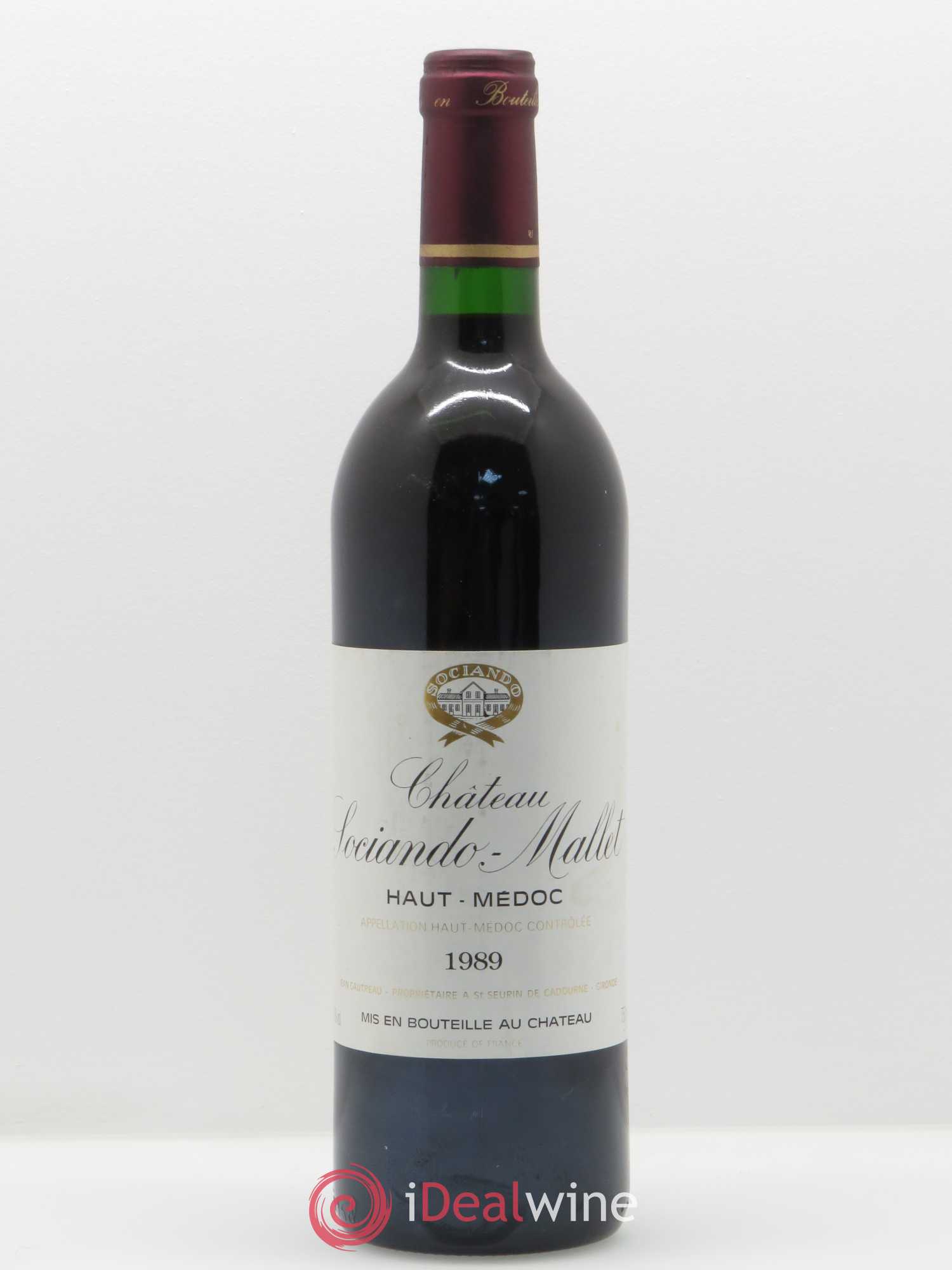 Château Sociando Mallet 1989 - Lot de 1 bouteille - 0