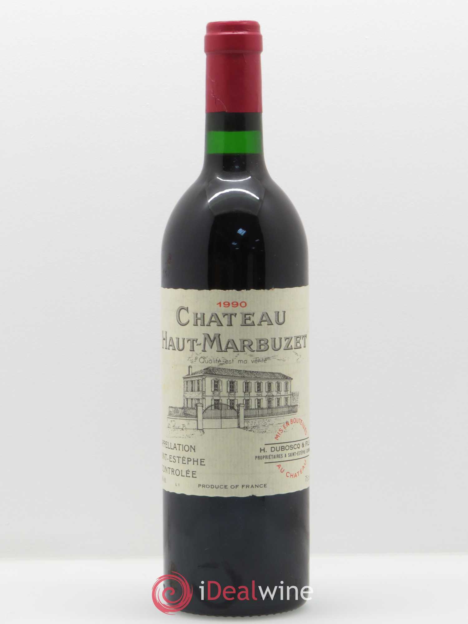 Château Haut Marbuzet 1990 - Lot de 1 bouteille - 0